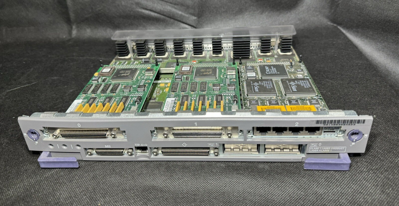 Sun 501-4883 SBus I/O Board with SOC+ X2612A 501-5443, 2x 370-2443 Confg Board
