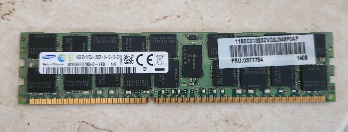 🔥 Samsung 16GB 2Rx4 PC3L-12800R-11-12-E2-D3 ECC REG Server Memory