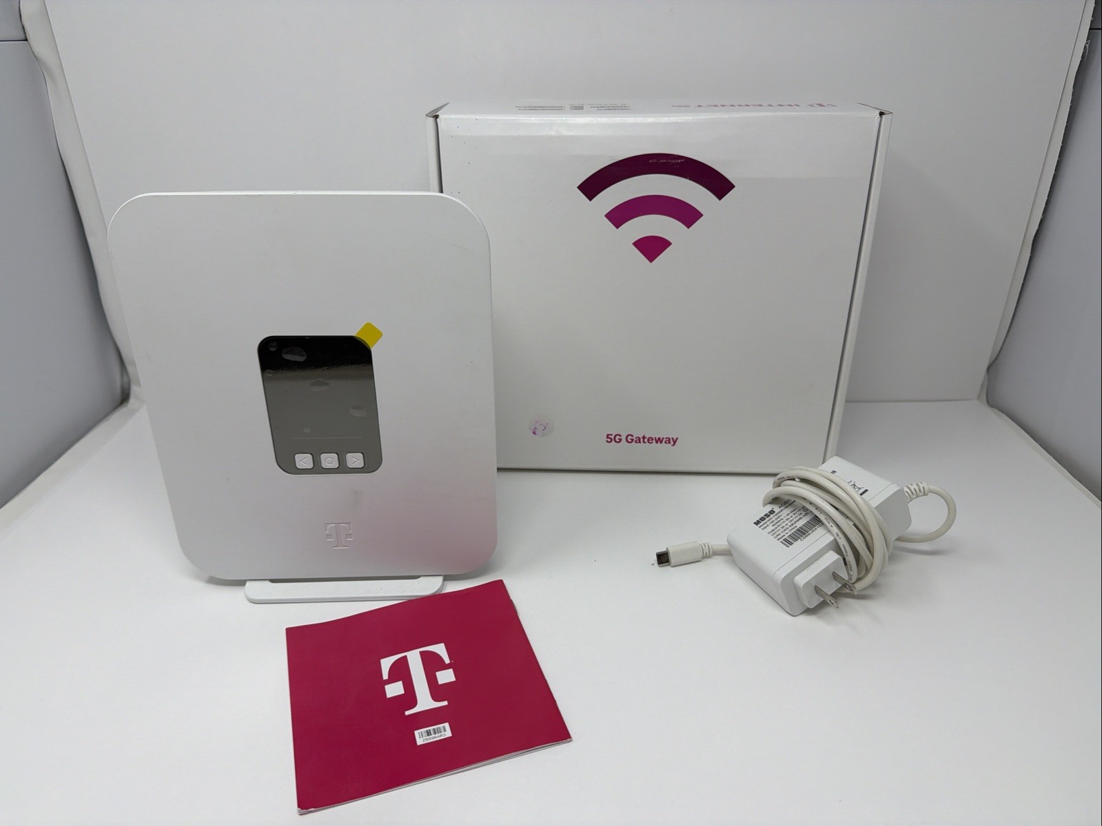 T-Mobile TMO-G4SE 5G Gateway Wi-Fi Router Modem, Dual LAN, USB-C, White Reset
