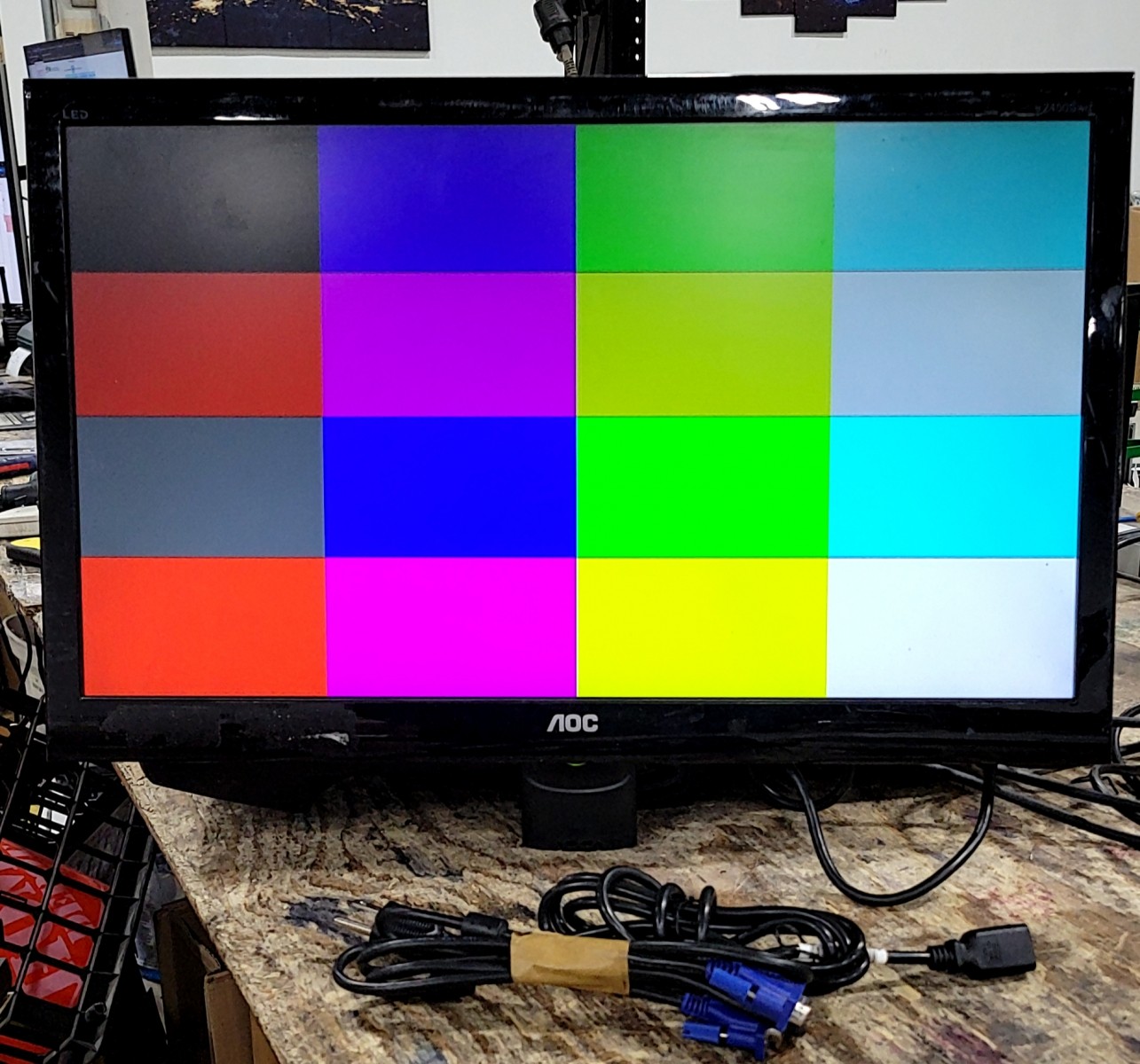 AOC E2450SWD 236LM00006 Monitor DVI VGA 23.5" GRADE B SEE NOTES