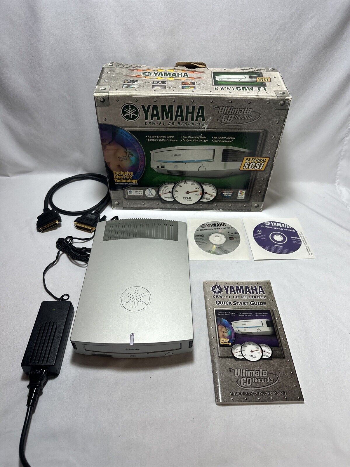 Vintage Yamaha CRW-F1SX External CD/RW Burner Recorder Drive
