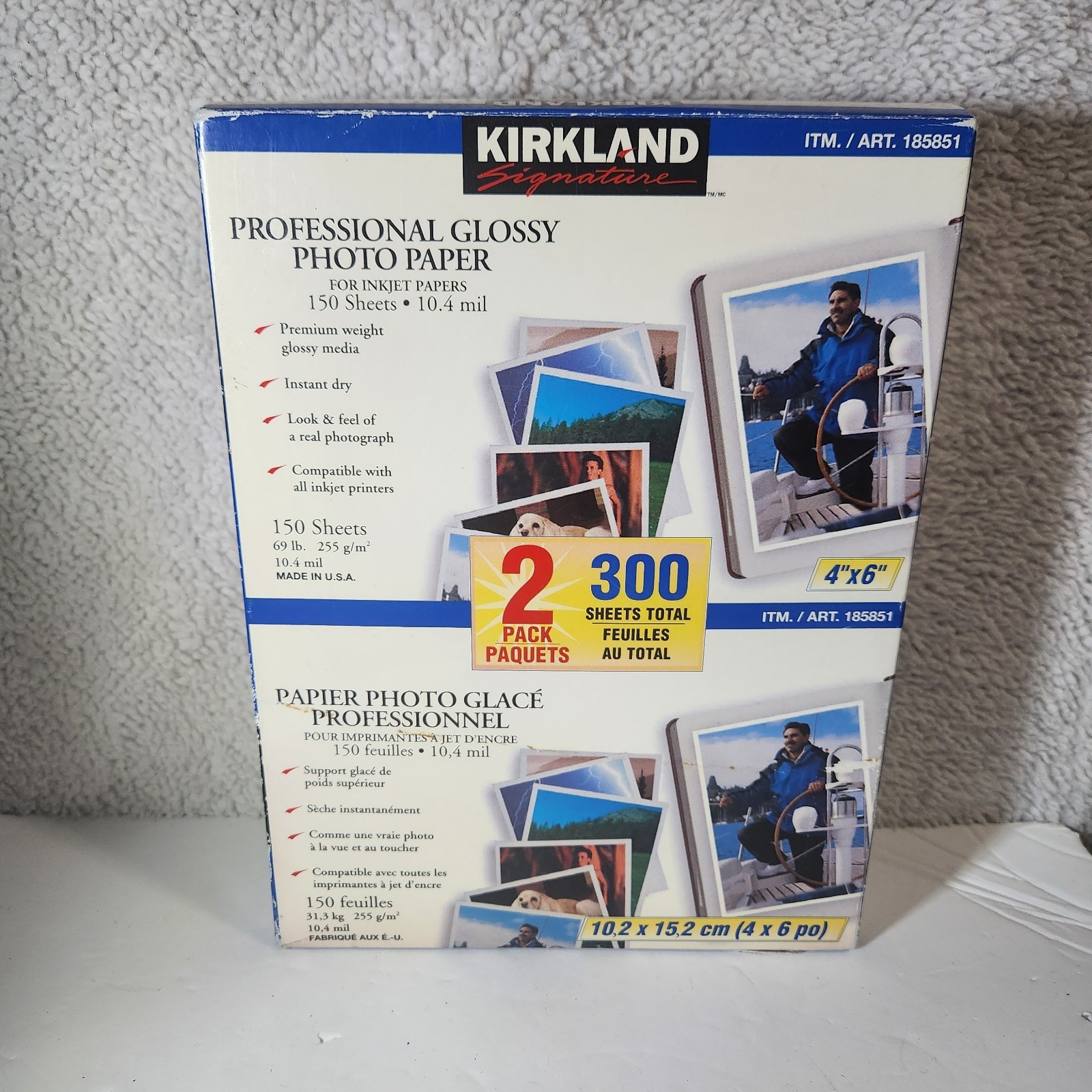 Kirkland Professional Glossy Photo Paper - 4" x 6" 150 pcs 2 pack (300 total)
