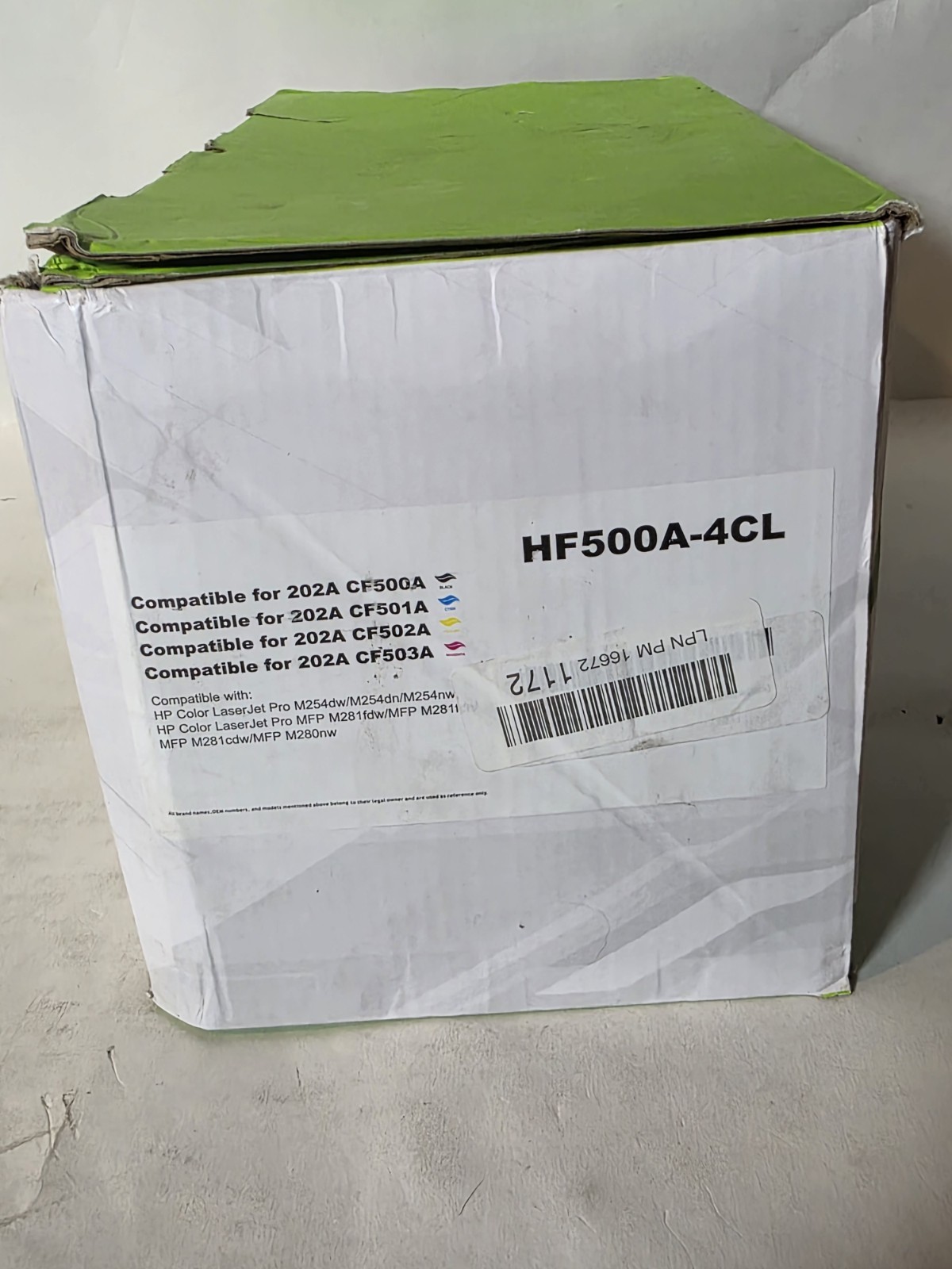 4 COLOR PACK CF500A 501A 502A 503A Toner Cartridges for HP 202A NEW - OPEN BOX