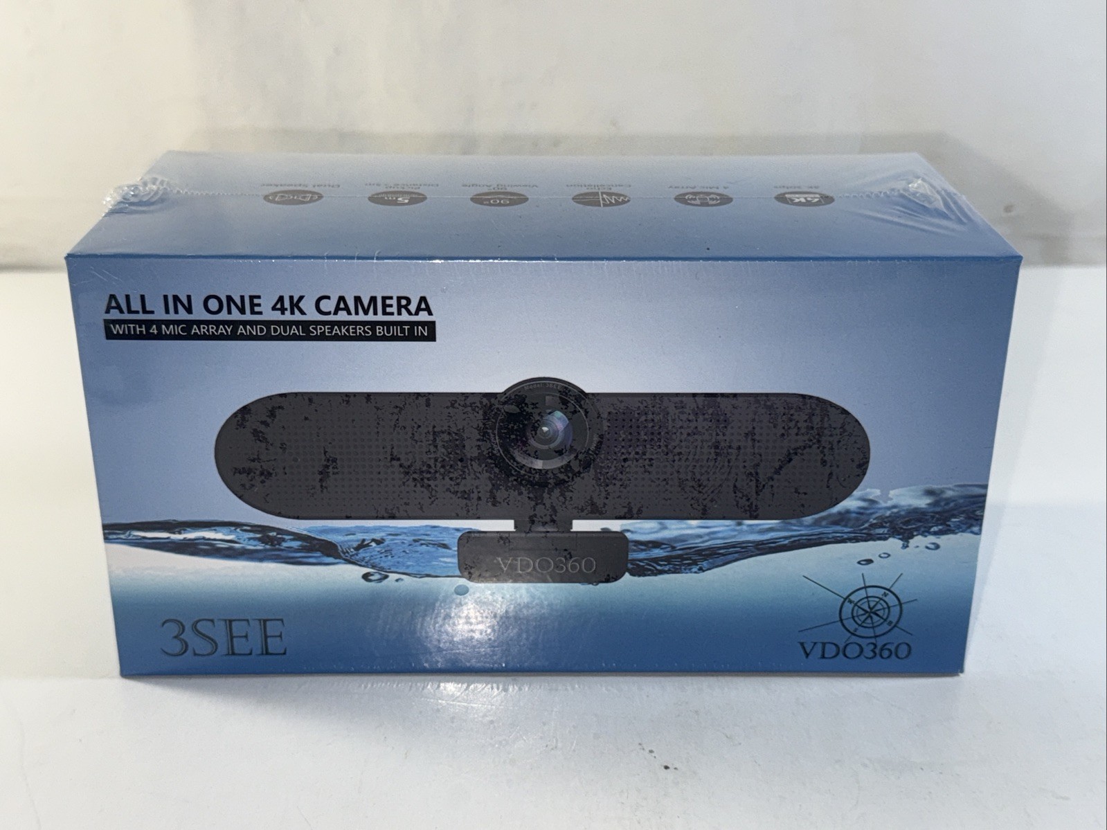 VDO360 3SEE All In One 4K Camera with 4 Mic Array and Dual Built In Speakers New