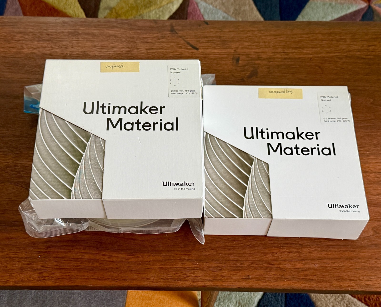 Ultimaker PVA 2.85mm RFID Support Filament Lot 3 Rolls 3156g S5 S3 UM3