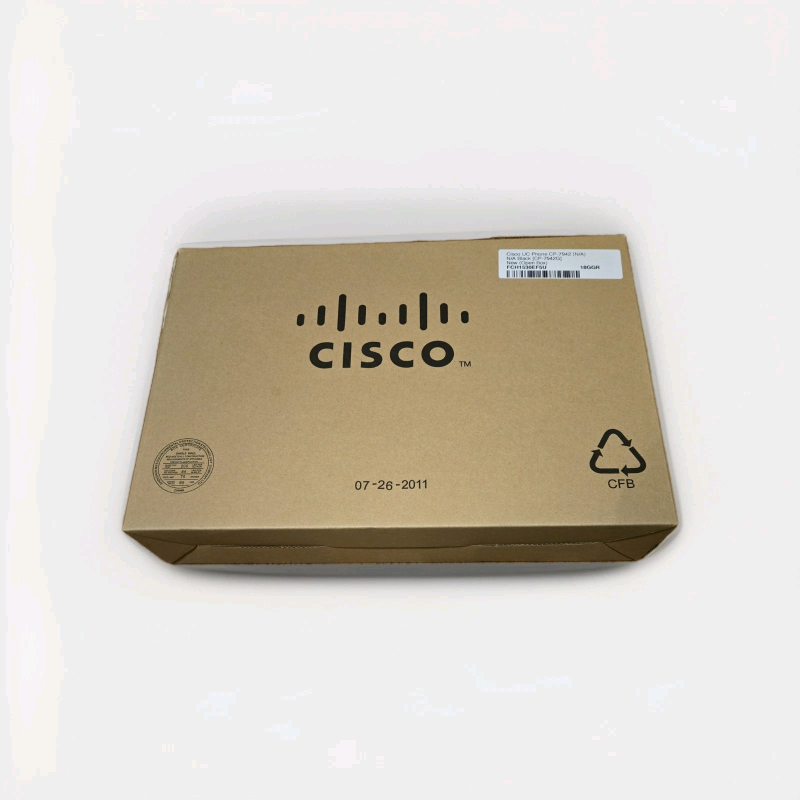 Cisco CP-7942G IP VoIP Ethernet Desktop Phone w/Box, Cable,&Handset NEW OPEN BOX