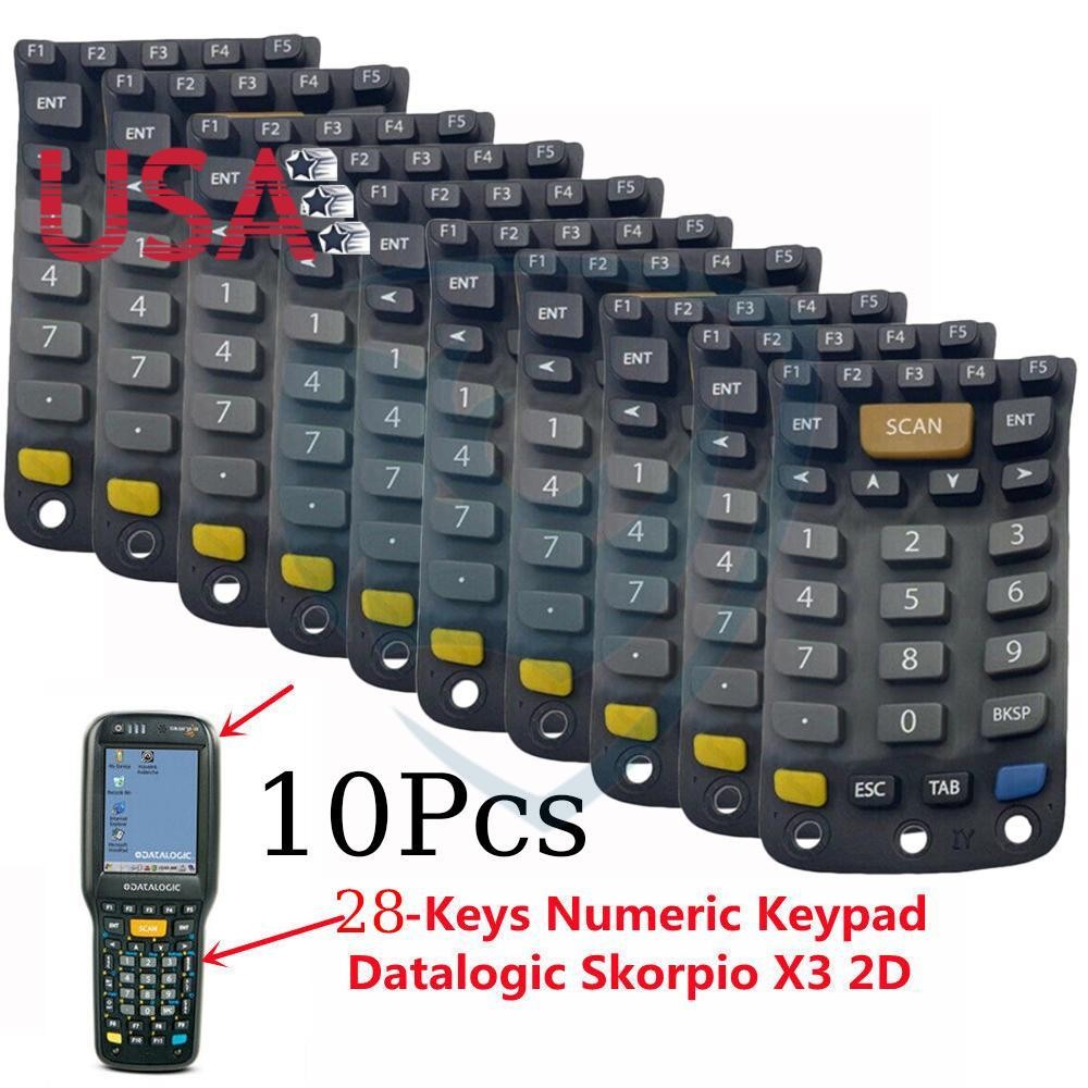 USA 10 Packs 28-Keys Numeric Keypad Replacement for Datalogic Skorpio X3 2D lots