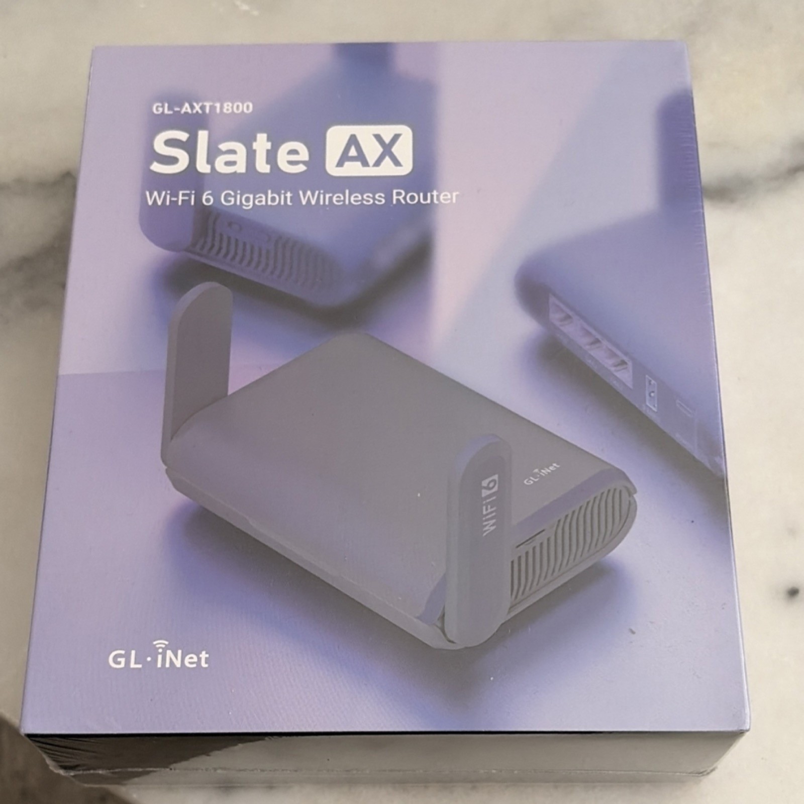 GL.iNet Slate AX GL-AXT1800 Wi-Fi 6 Gigabit Router, 3 LAN Ports, Gray - Sealed