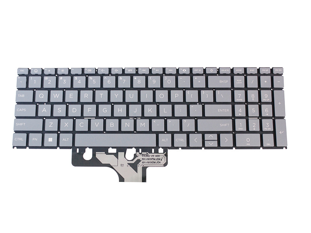 For HP 15-fc0105cl 15-fc0157nr 15-fc0255nr 15-fc0257nr Keyboard Gray Non-Backlit