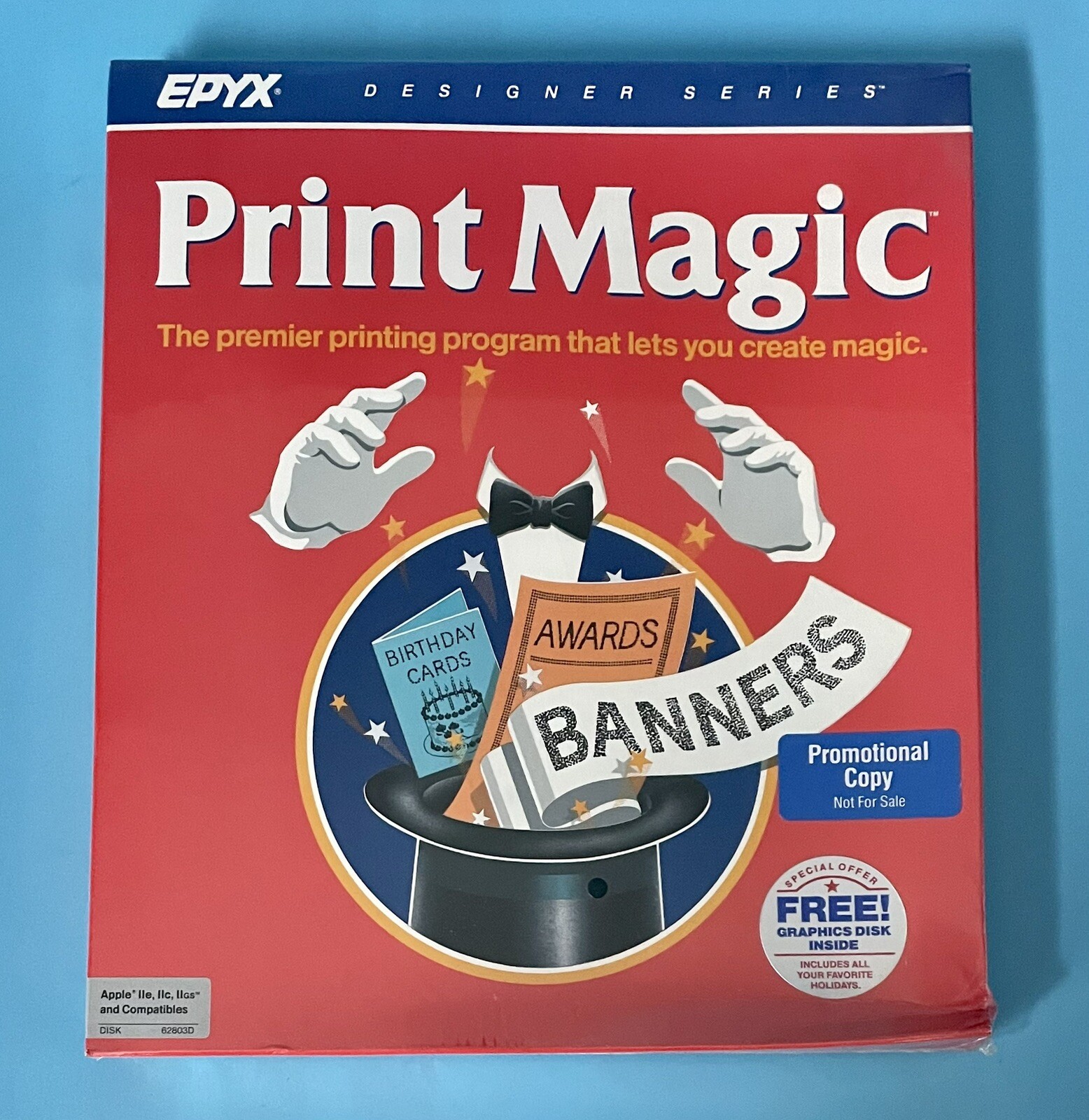 Print Magic 5.25” Floppy for Apple II Series — New Factory Sealed — 1987 Epyx