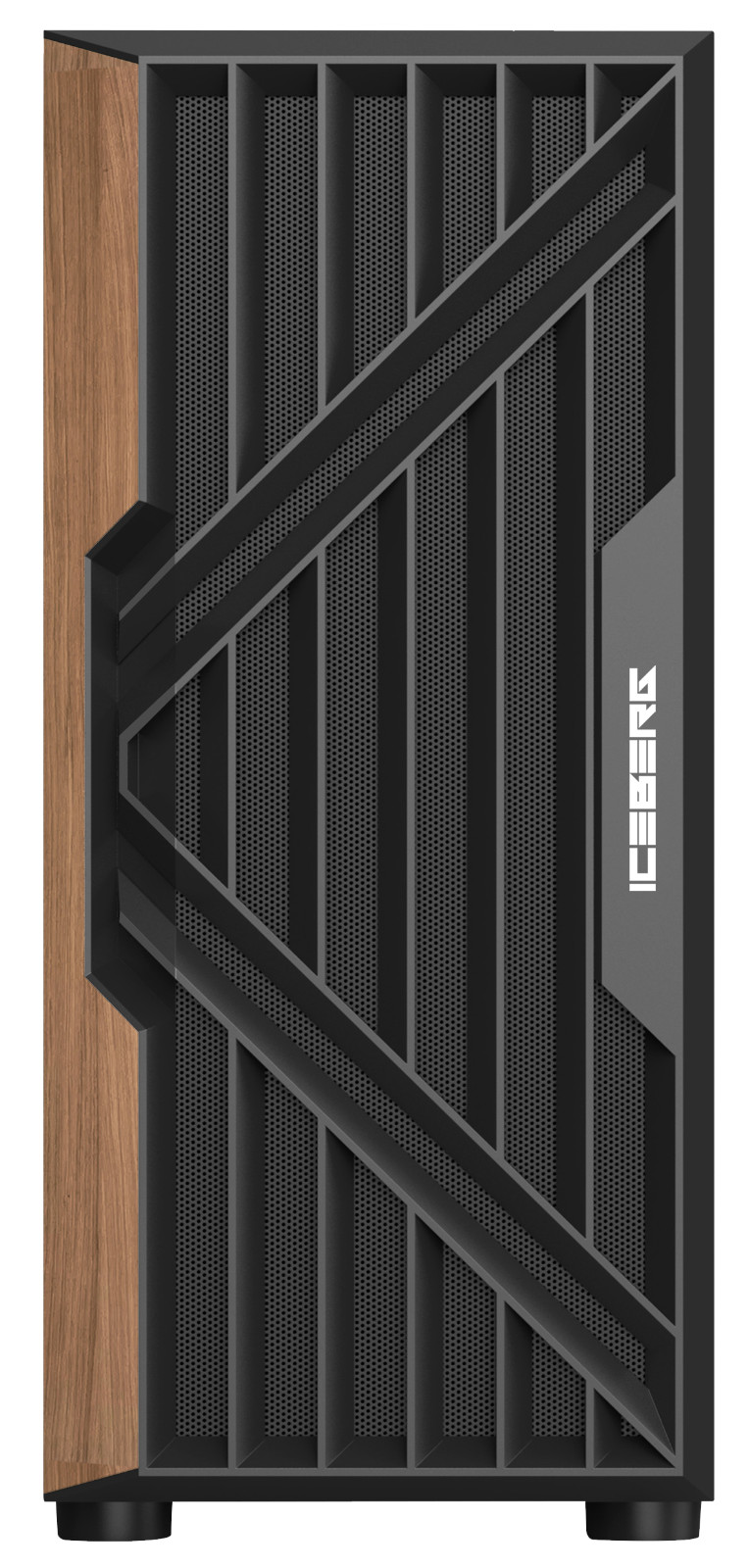 Iceberg Gaming PC Case Wood Vector seven aRGB fans Full Tower EATX Temper Glass