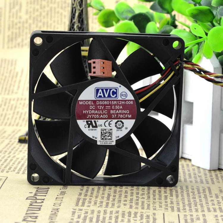 AVC DS08015R12H-006 8015 12V 0.50A 8cm 3pin Cooling Fan