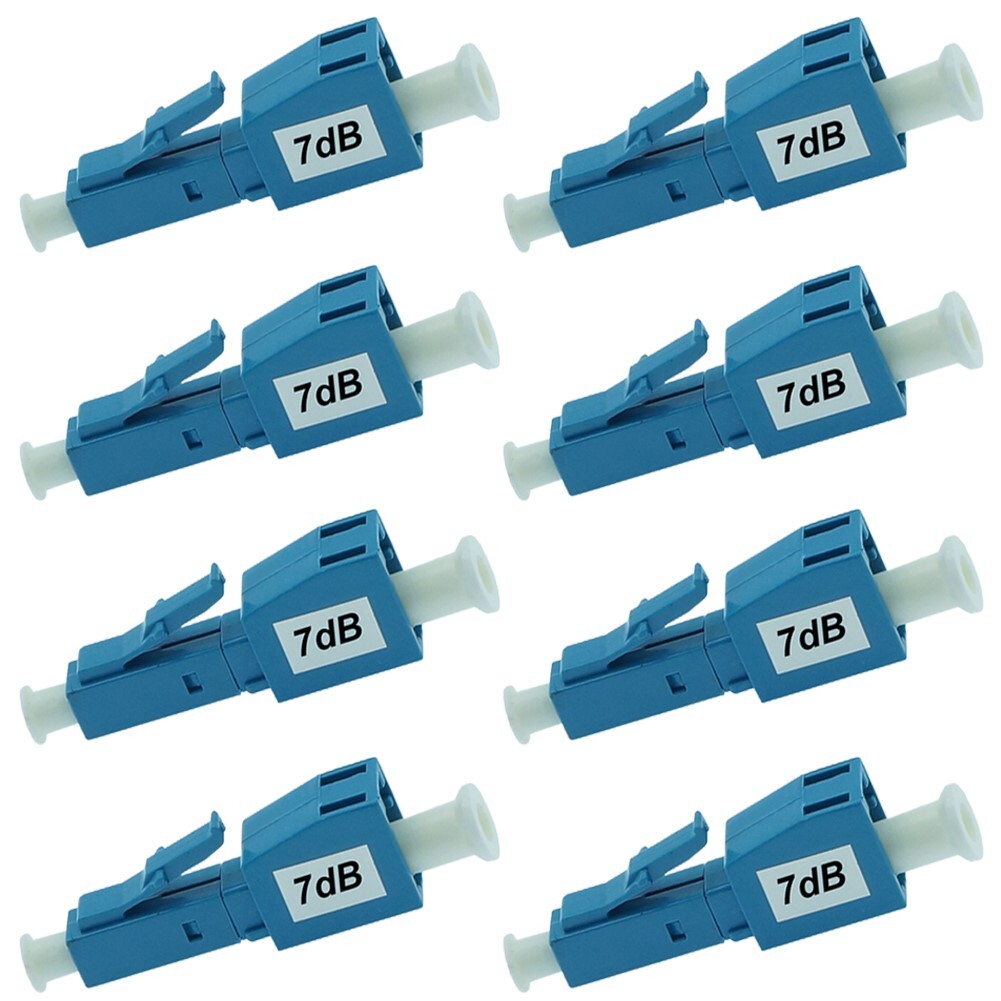 8x 7dB LC/UPC Connector Fiber Optic Optical Attenuator Plug-in Type Single Mode