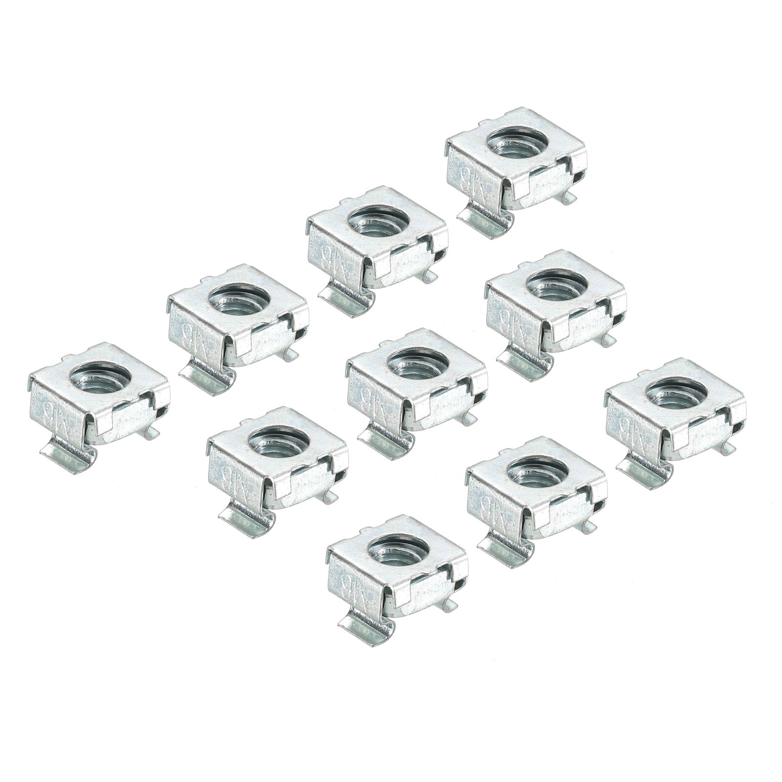 M6 Cage Nut Carbon Steel for Server Rack Cabinet Blue White 30Pcs