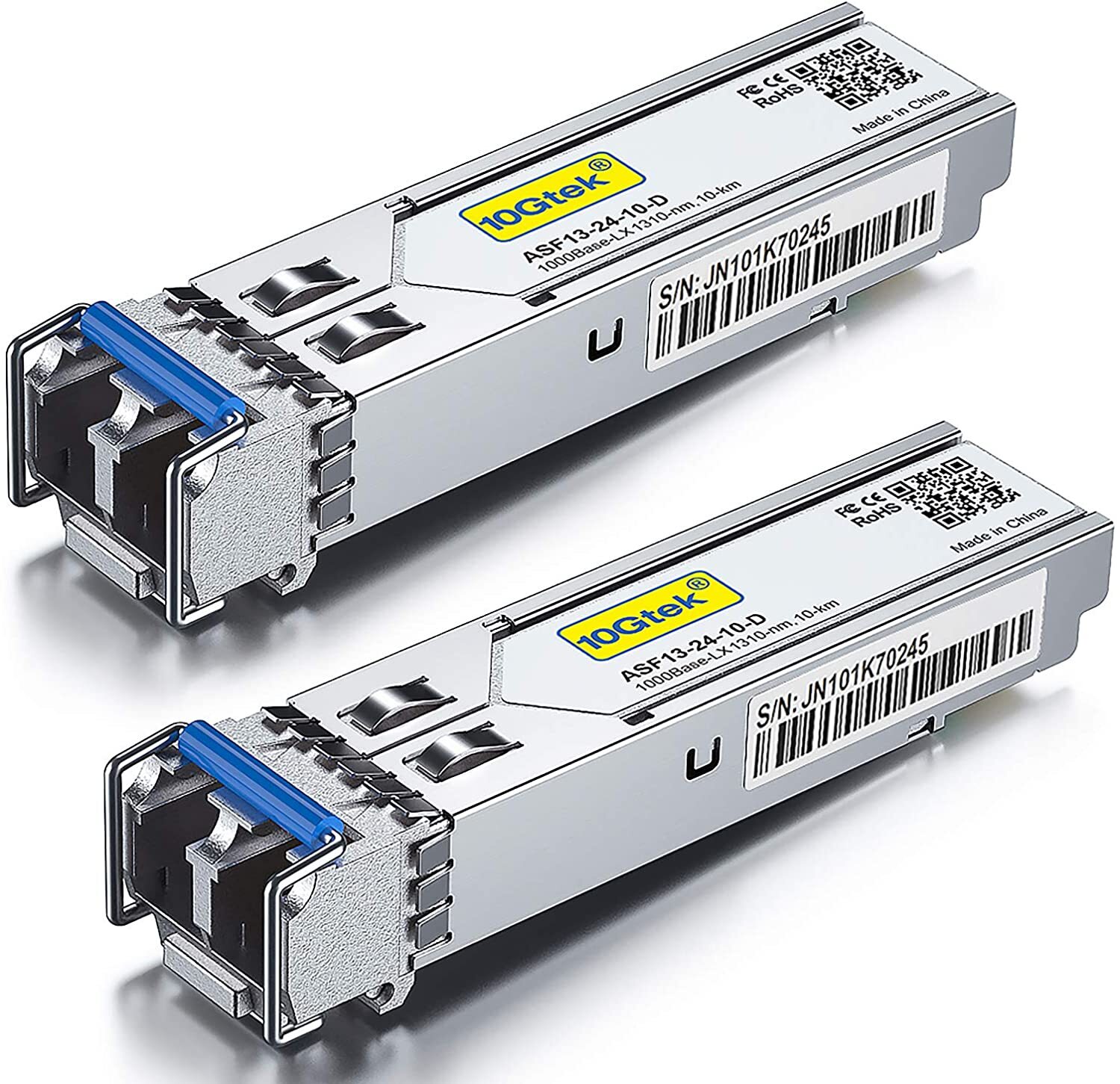 2 Pcs For Cisco GLC-LH-SM Transceiver, Gigabit SFP 1000Base-LX 1310nm SMF 20km