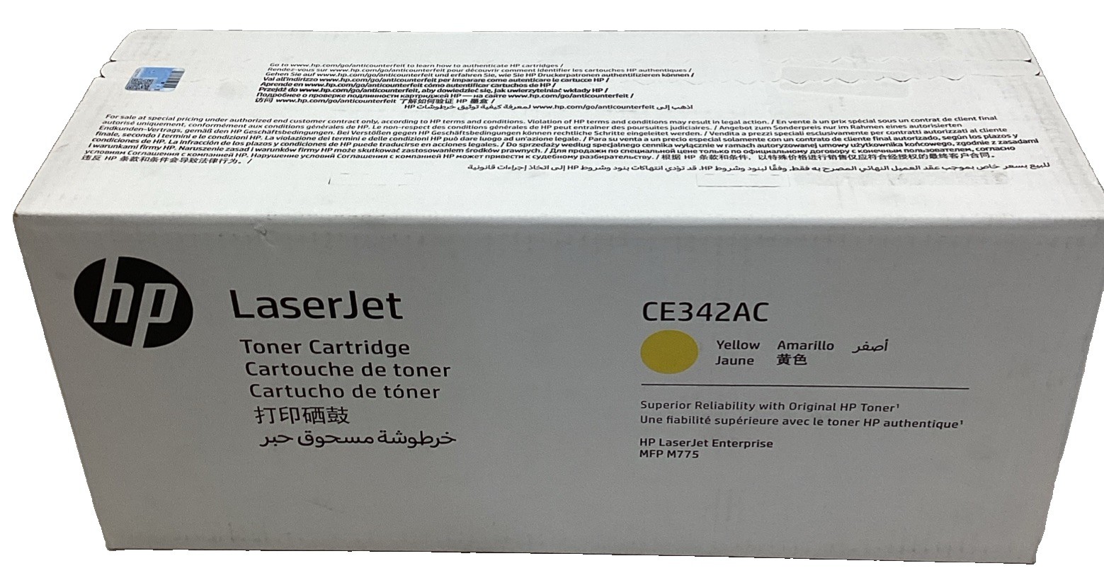 HP 651A CE342A CE342AC Yellow Genuine LaserJet Toner Cartridge OEM MFP M775 ~New