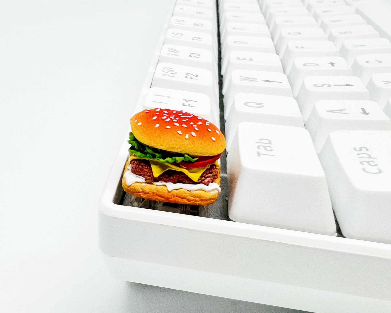Artisan Hamburger Food Themed Keycaps for MX Mechanical Keyboards