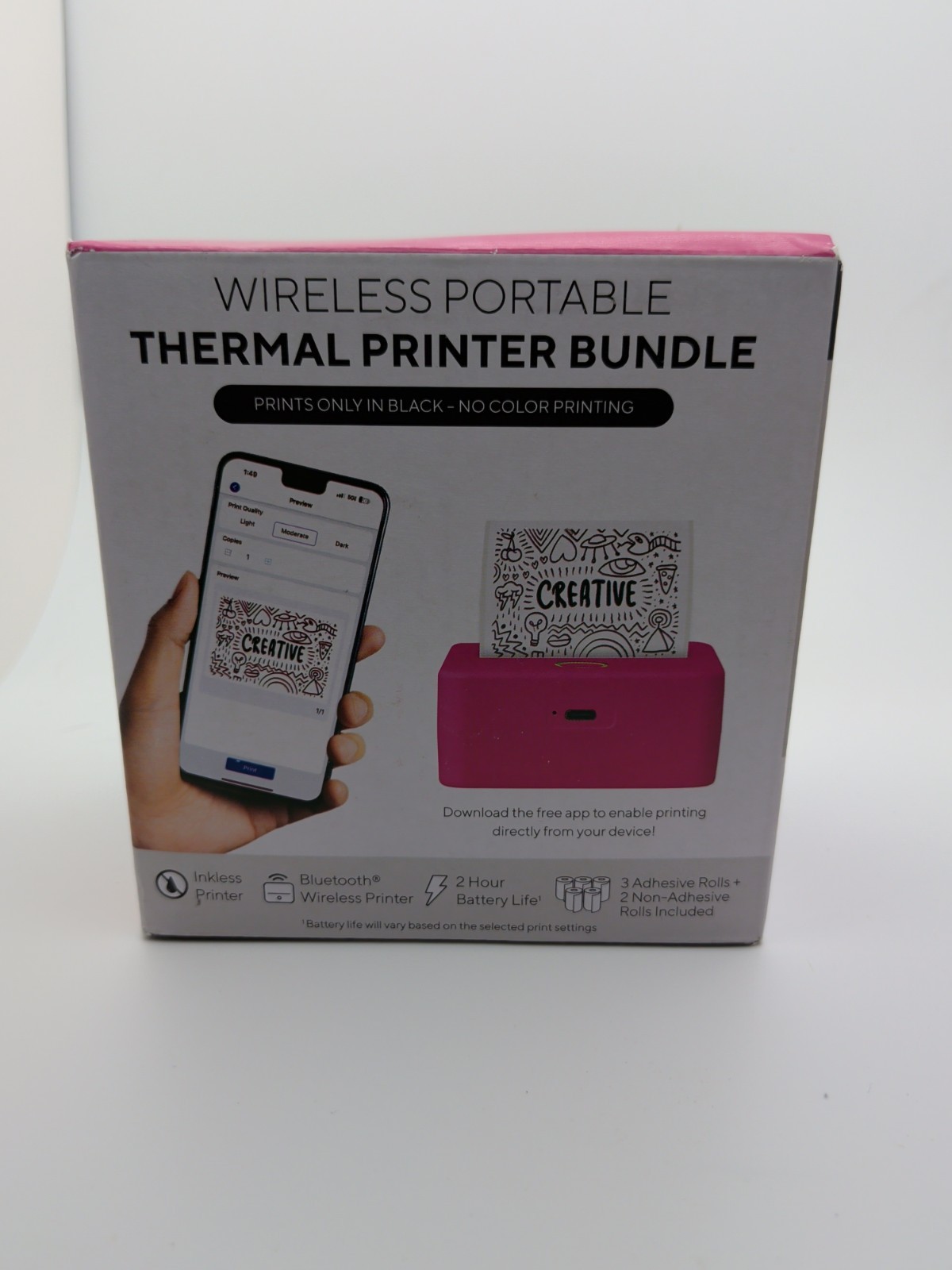 Core Innovations CTP500 Wireless Mini Portable Inkless Thermal Printer and Label