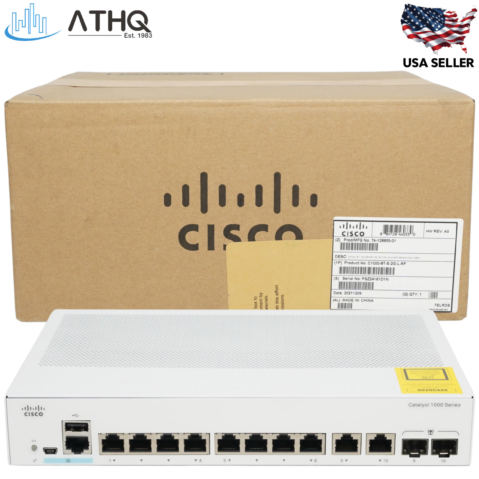 Cisco Catalyst C1000-8T-E-2G-L 8-Port Gigabit Managed Switch 2x SFP L2 - Refresh