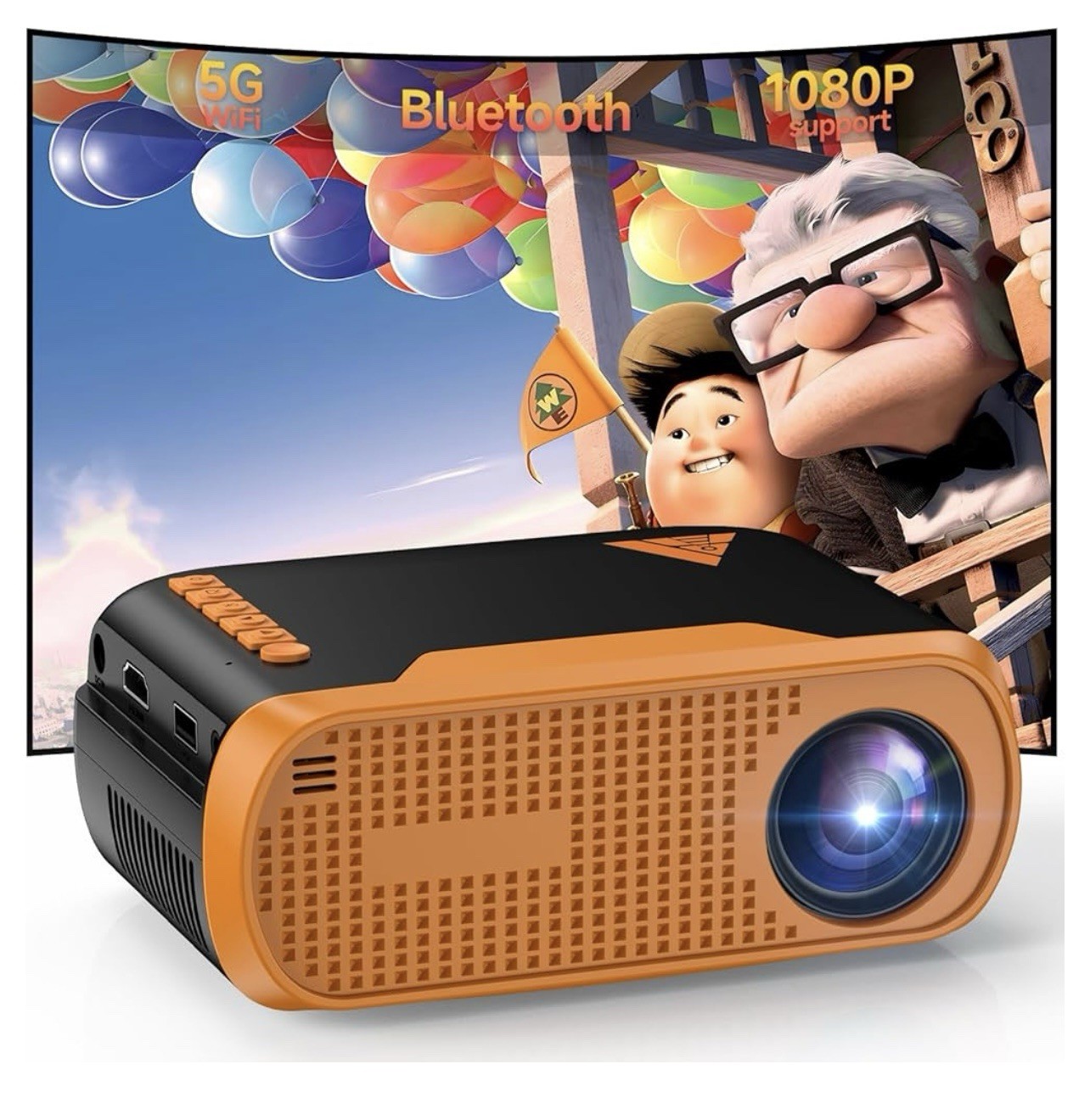 Mini Projector WiFi Bluetooth Support Native 1080P Portable Outdoor Smart