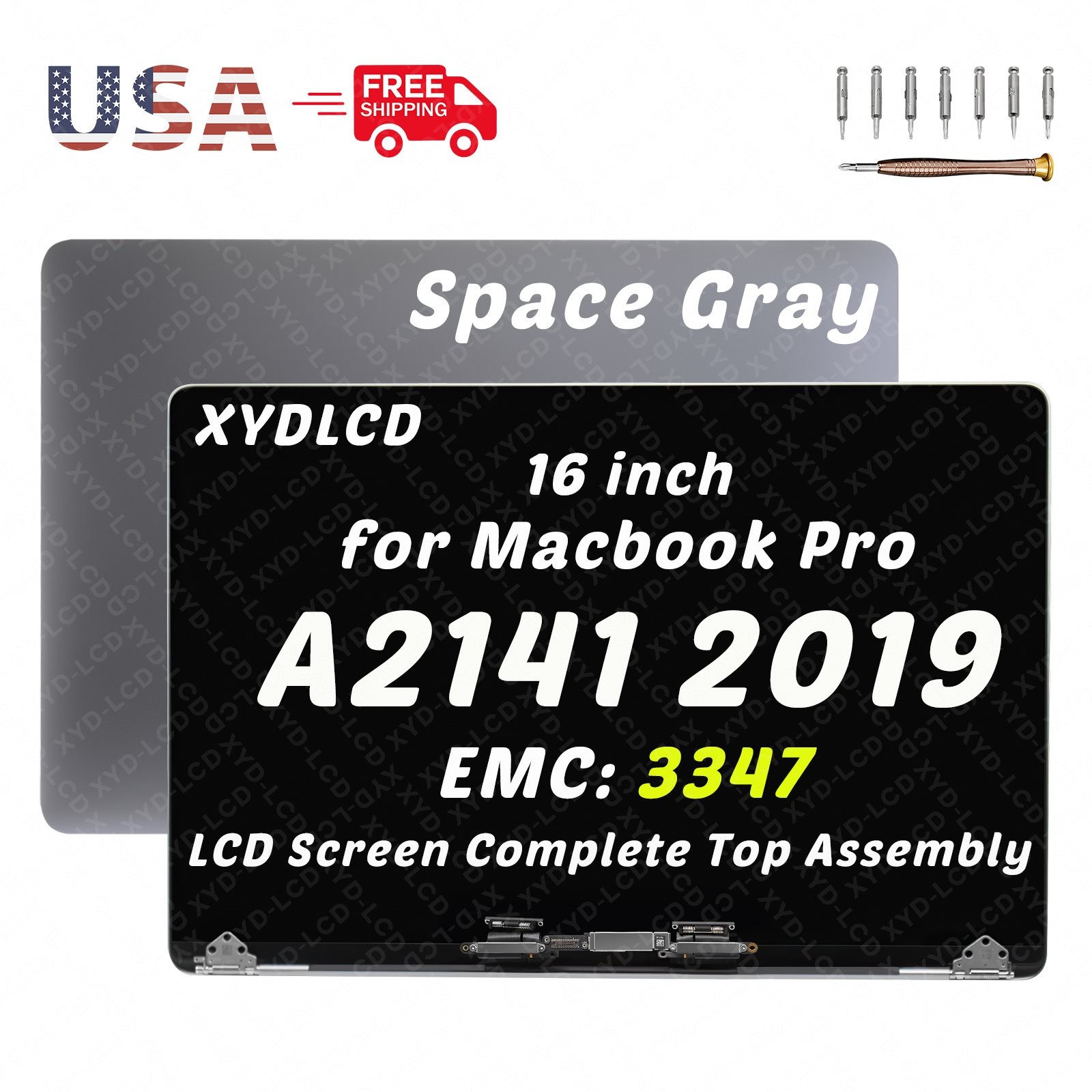Original for MacBook Pro 16" A2141 2019 Retina EMC 3347 LCD Screen Replacement