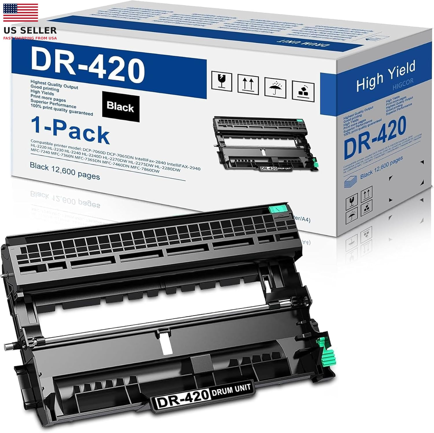DR420 Drum Unit Replacement for Brother DR 420 DR-420 1 Pack