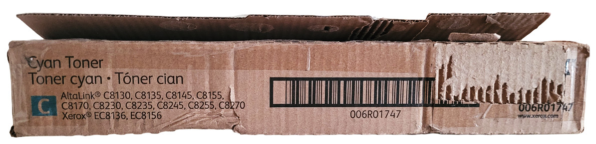 Xerox 006R01747 Cyan Toner Cartridge With Open Rough Box