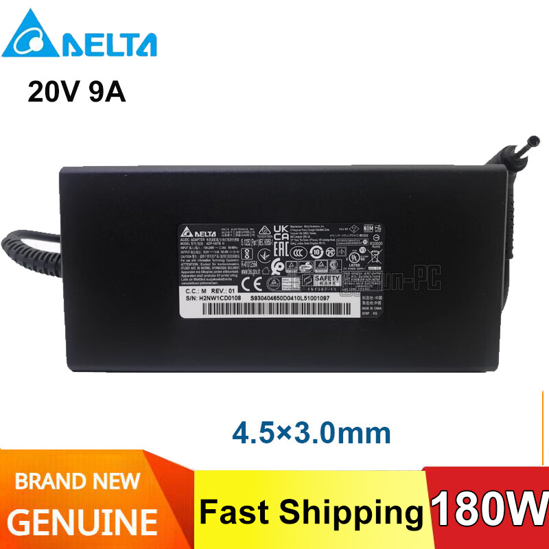 Original MSI Gaming Laptop Power Supply Charger 4.5*3.0mm ADP-180TB H 20V 180W