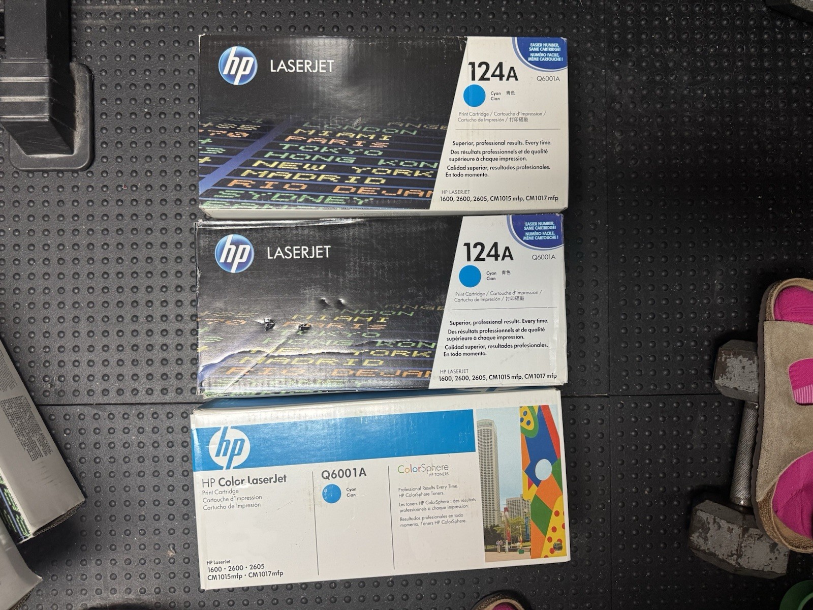 3X HP 124A Q6001A Cyan Laser Toner Cartridge for HP LaserJet 1600 2600 2605