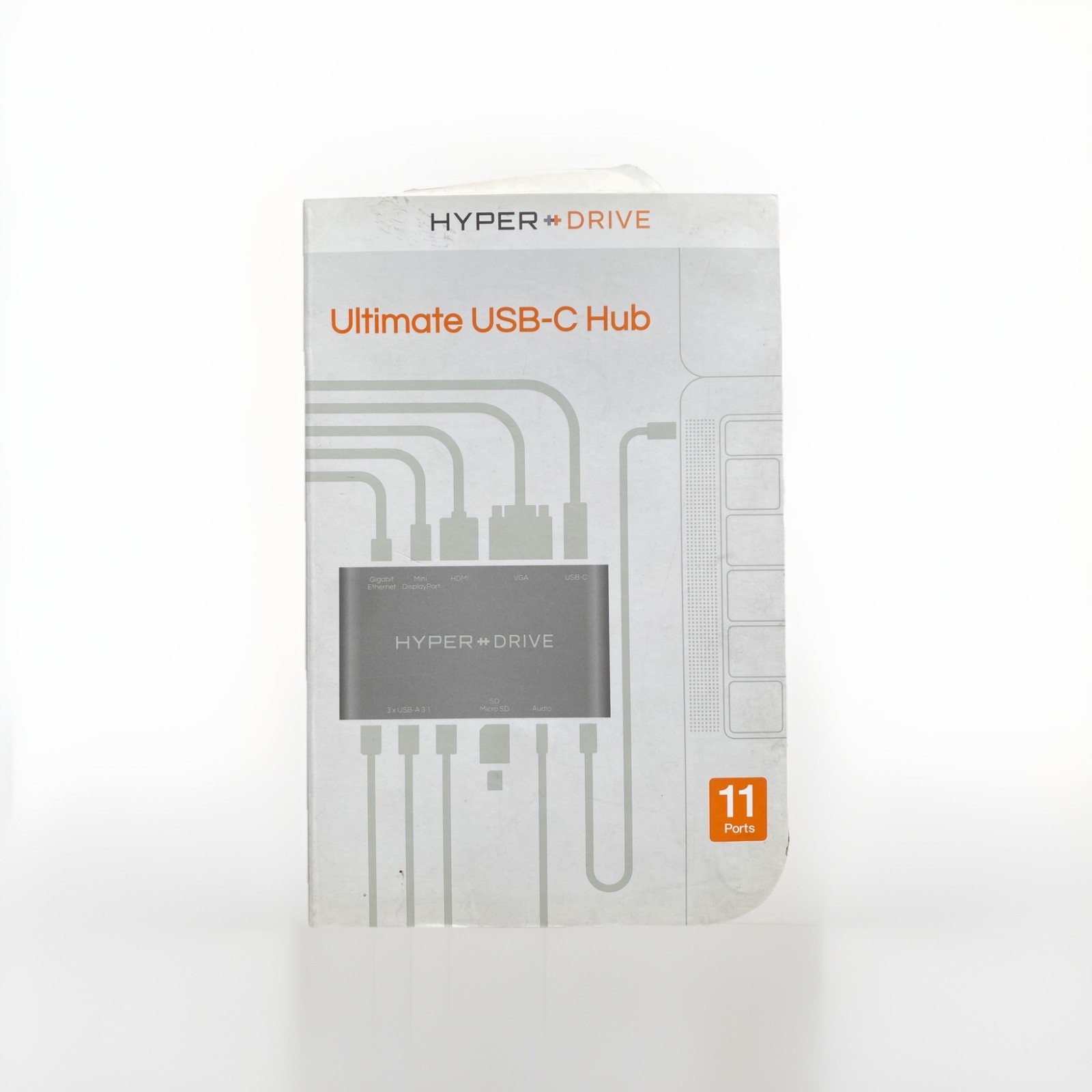 HyperDrive ULTIMATE 11-in-1 USB-C Hub GN30B-GRAY - HDMI VGA SD Ethernet