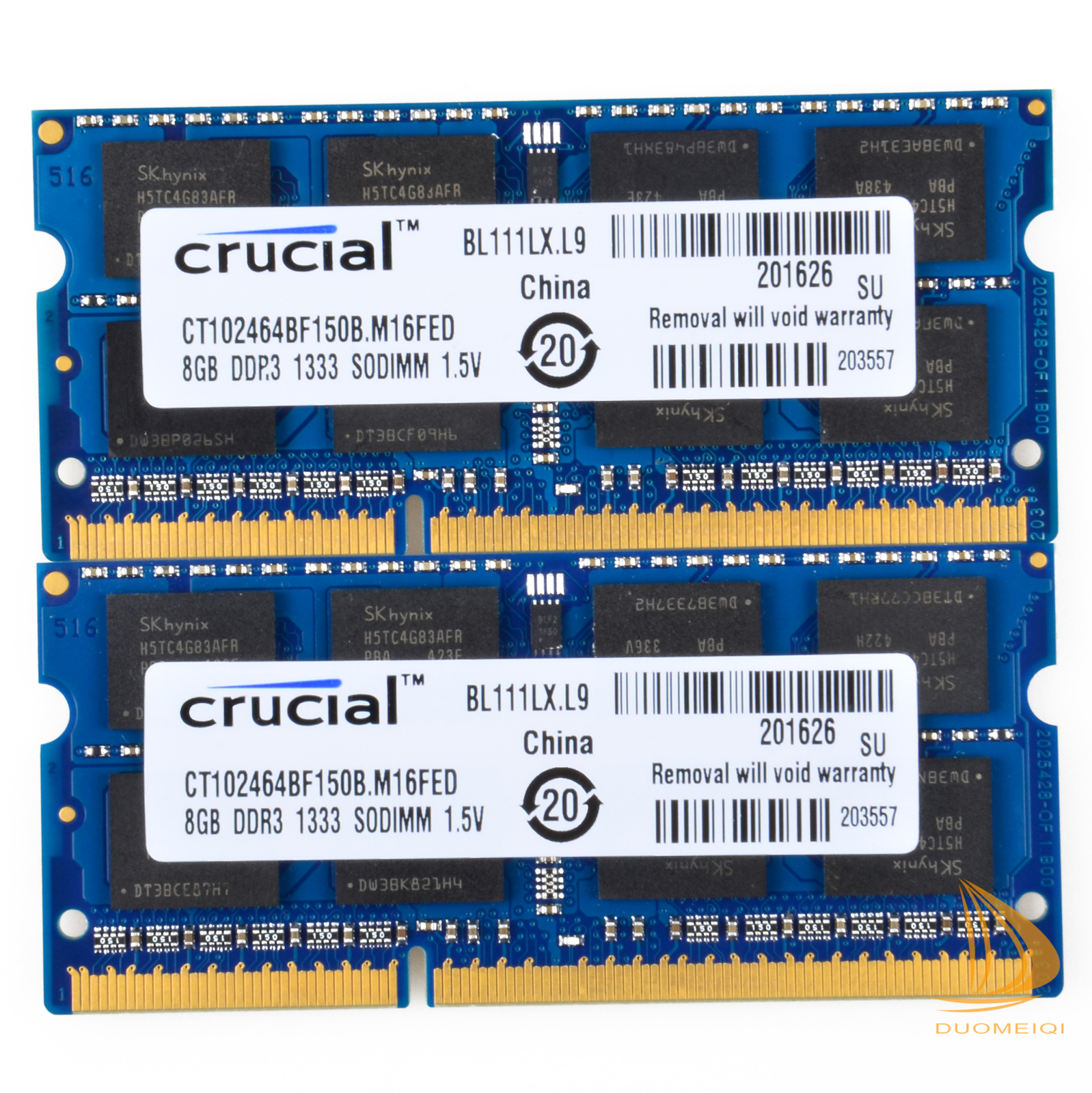 Crucial 2x 8GB 2Rx8 PC3-10600S DDR3-1333Mhz SODIMM Laptop Memory RAM 1.5V $WE0