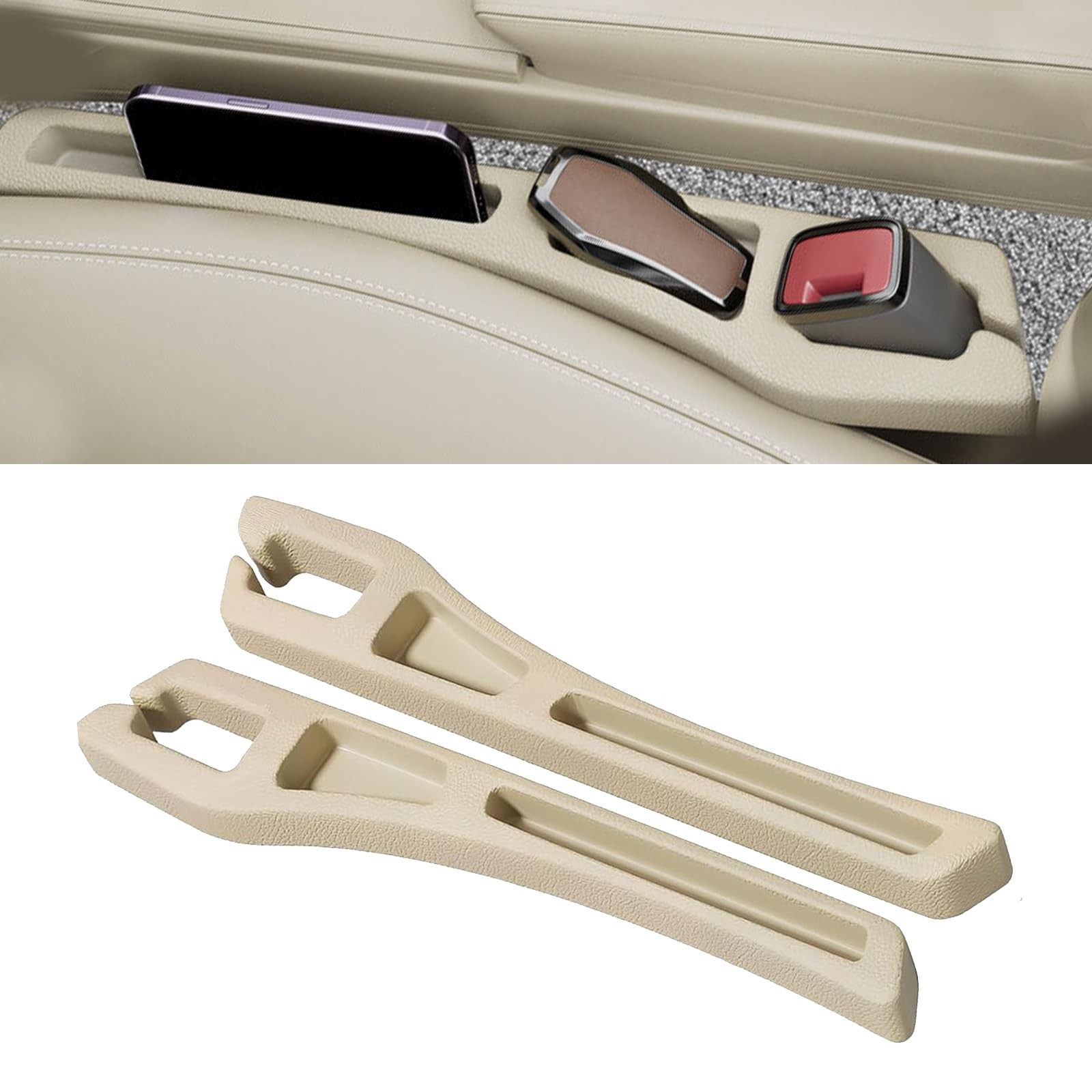 2PCS Car Seat Gap Filler Organizer, Multifunctional Car Gap Filler Organizer ...