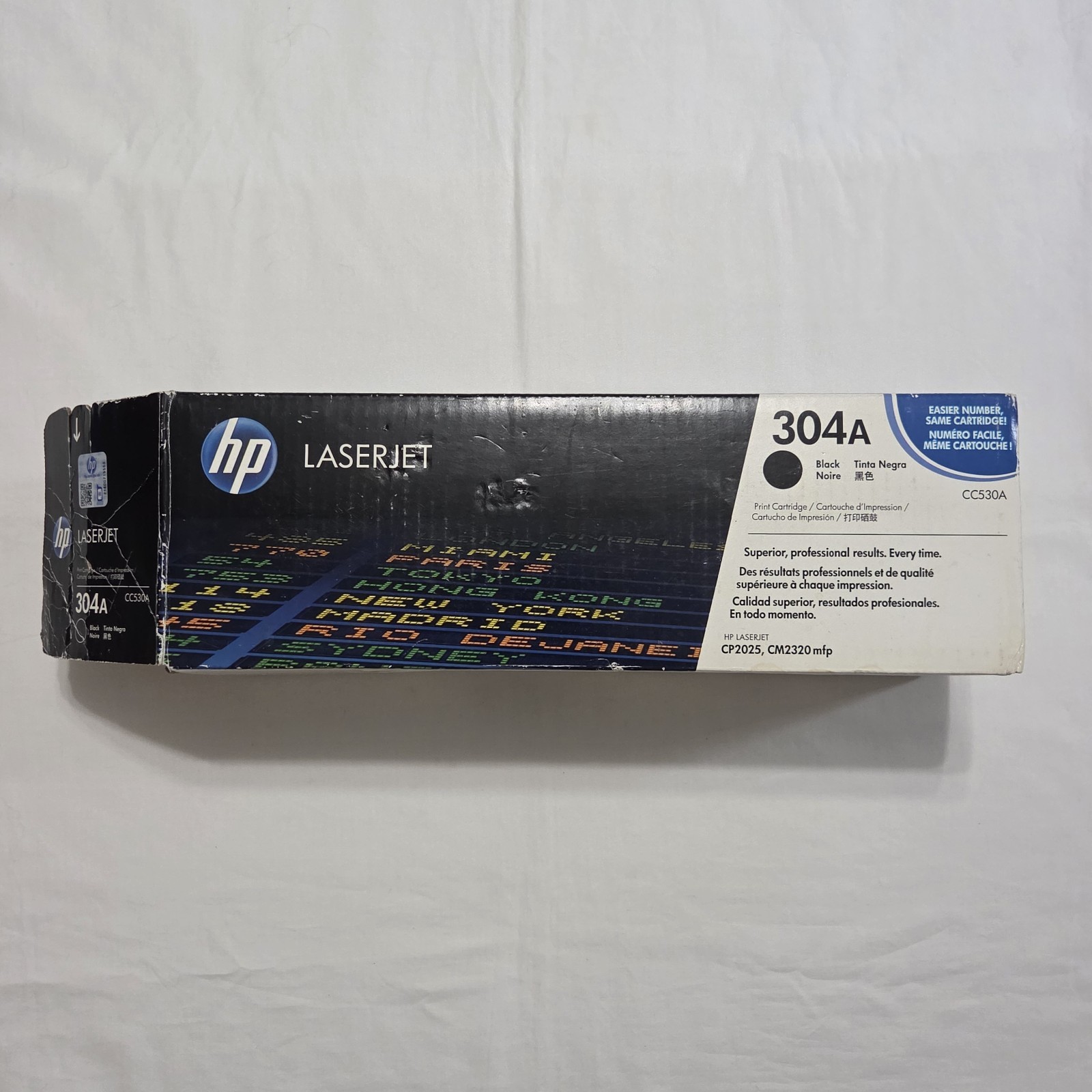 HP Laserjet 304A Black Print Cartridge CC530A Genuine - Open Box - Sealed Cart