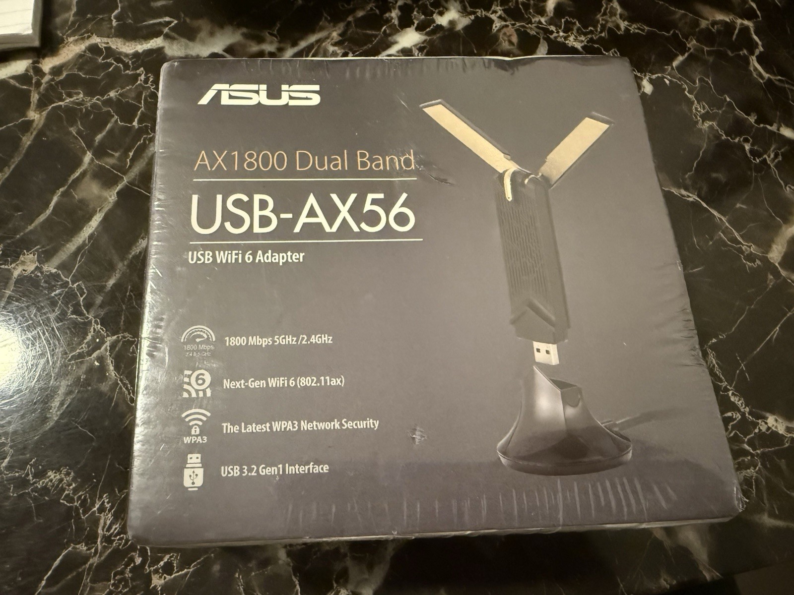ASUS USB-AX56 AX1800 WiFi 6 USB Adapter Dual Band 1800 Mbps New Sealed Next Gen