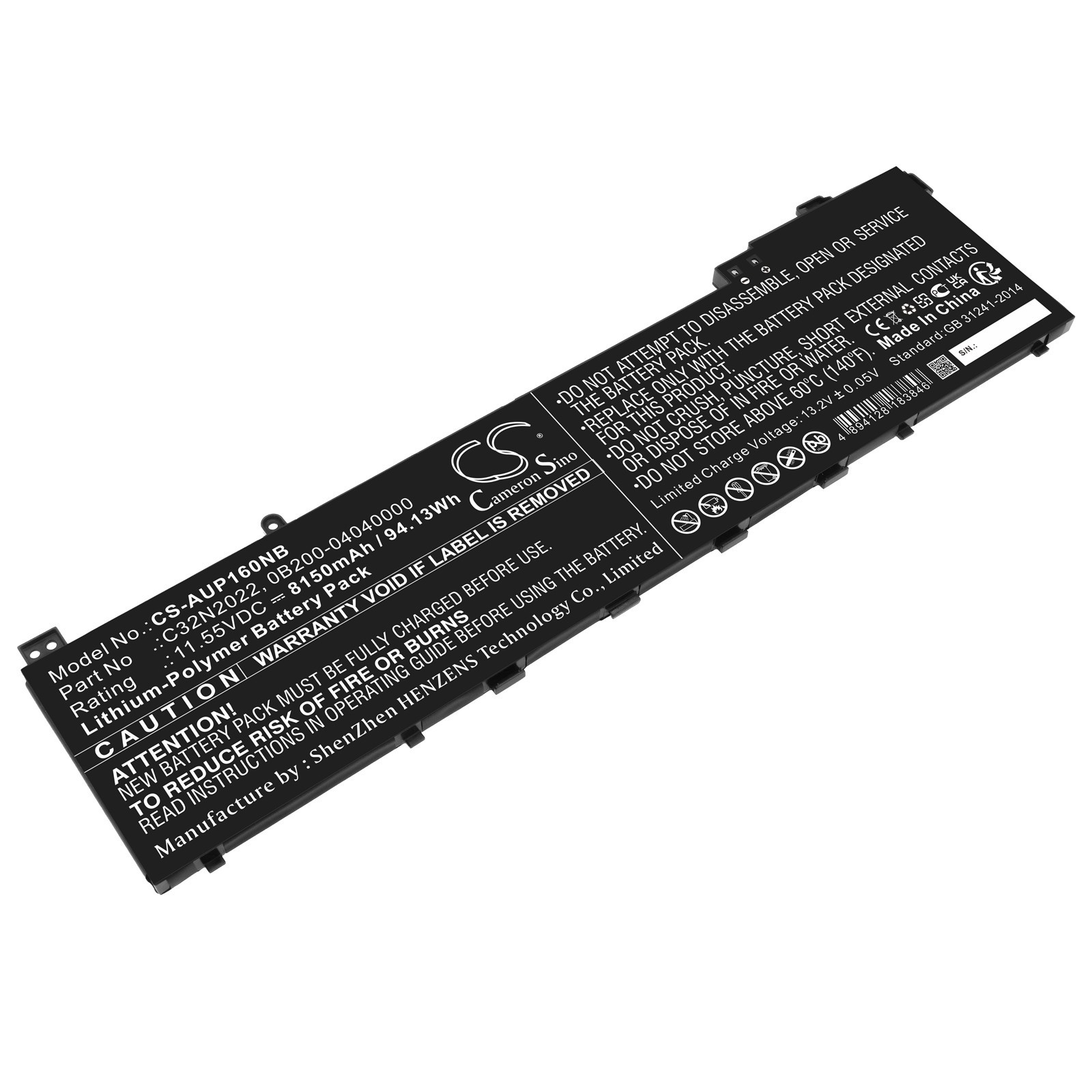Cameron Sino BATTERIE 8150mAh C32N2022 For Asus Vivobook 16X M7600QE