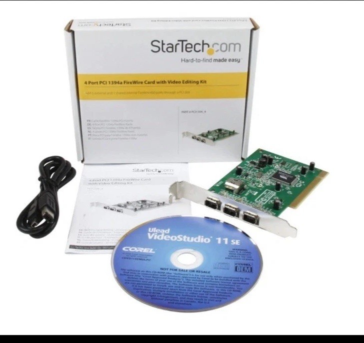 4 Port PCI 1394a FireWire Adapter Card with Digital Video Editing Kit