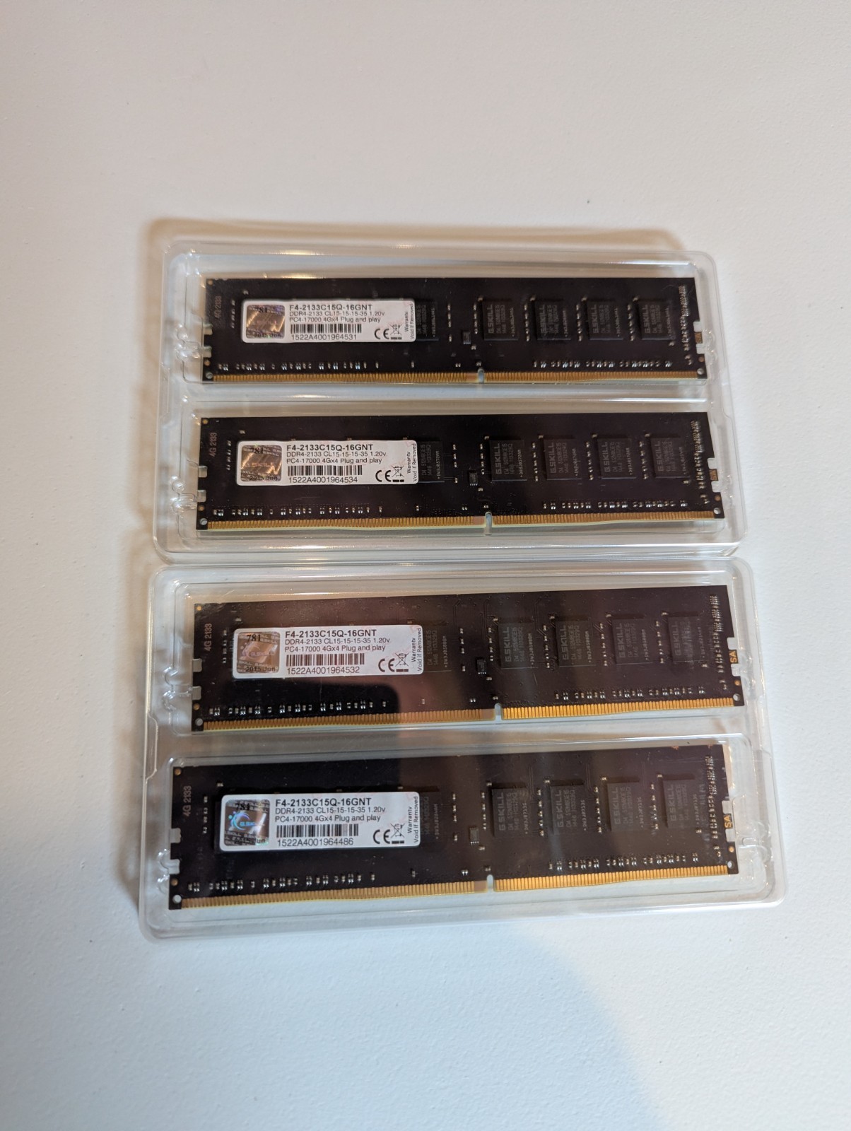 G.Skill Value 16 GB (4 x 4 GB) DDR4-2133 CL15 Memory - F4-2133C15Q-16GNT