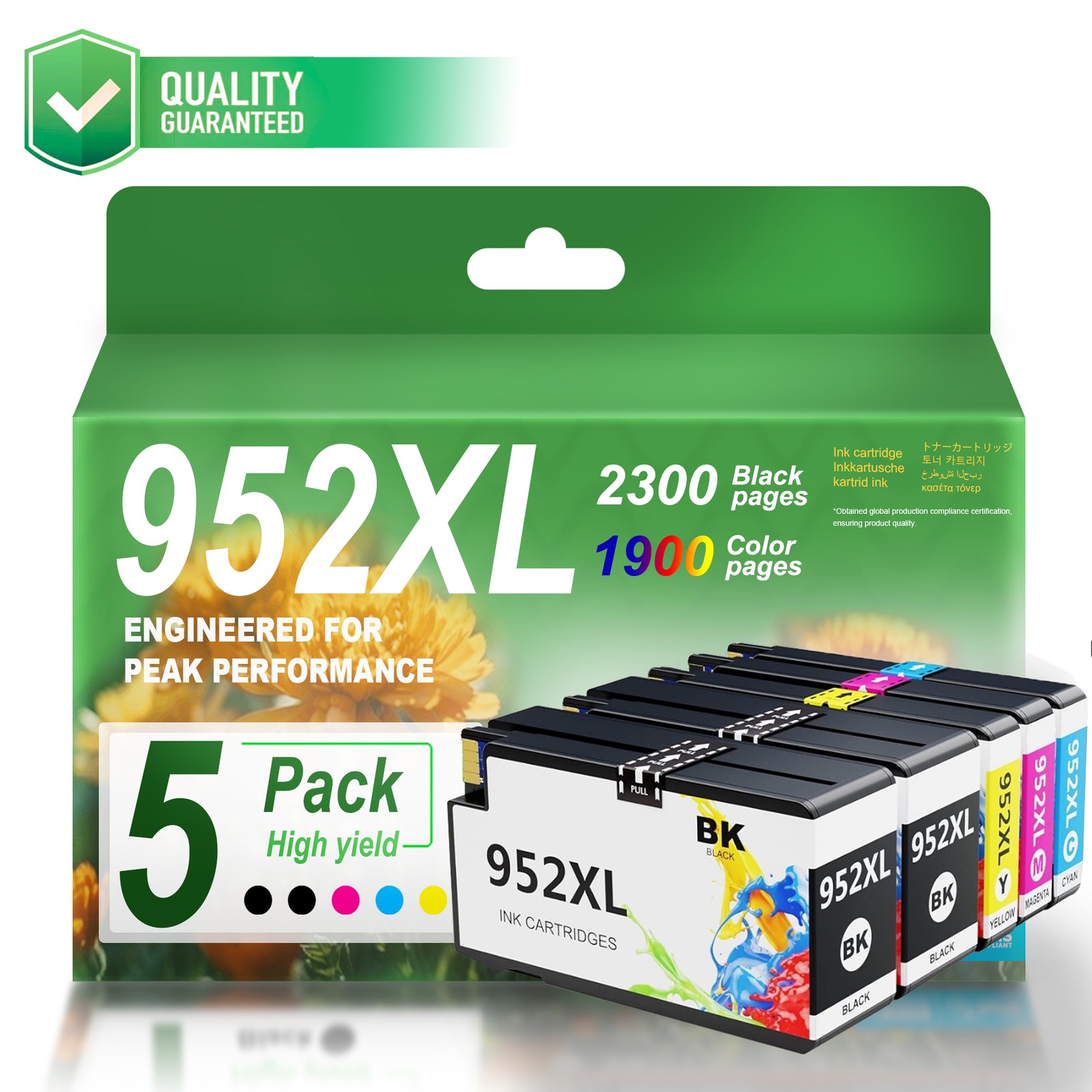 5PK 952XL Ink Cartridge for Officejet Pro 8210 8710 8720 8740 7740