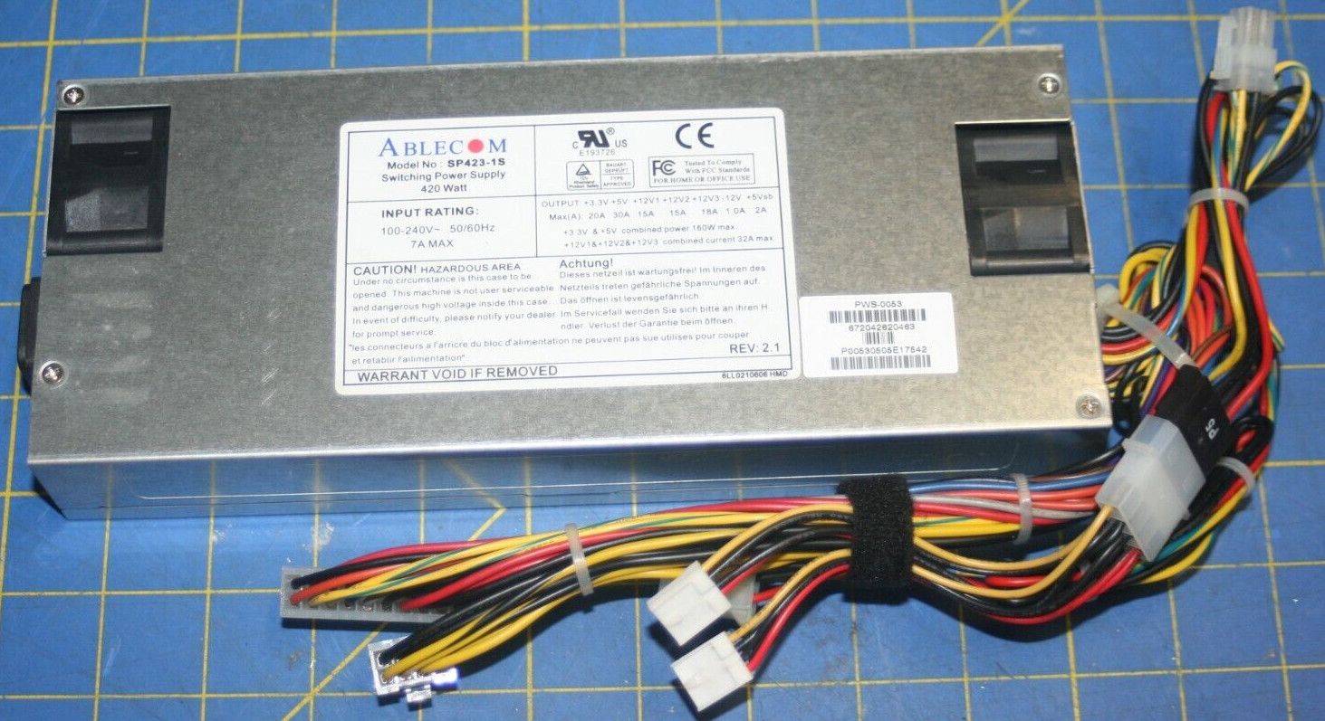 Ablecom SP423-1S 420W Switching Server Power Supply PWS-0053