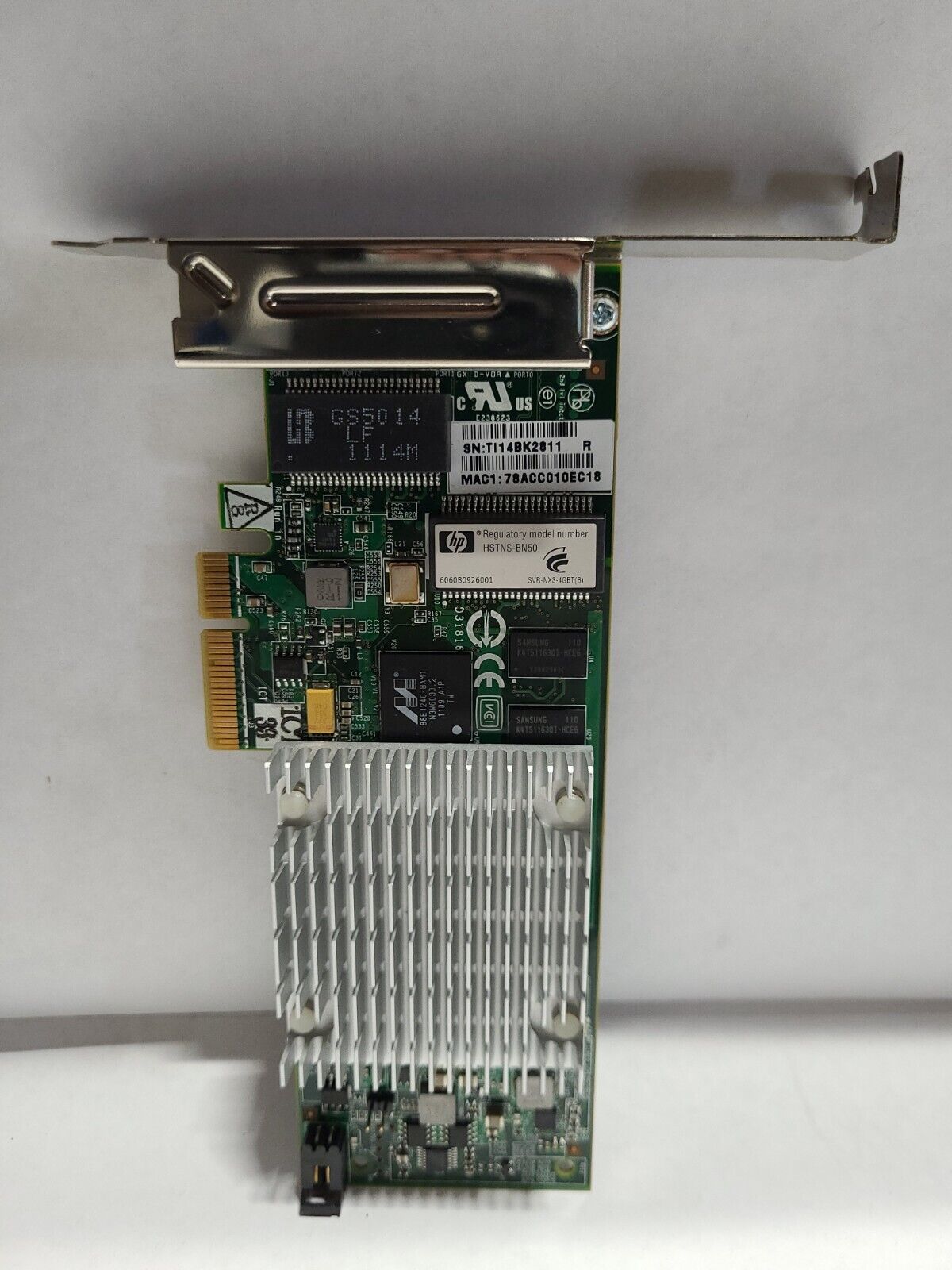 HP NC375T 1Gb Quad Port Gigabit Ethernet Server Adapter PCIe 491176-001
