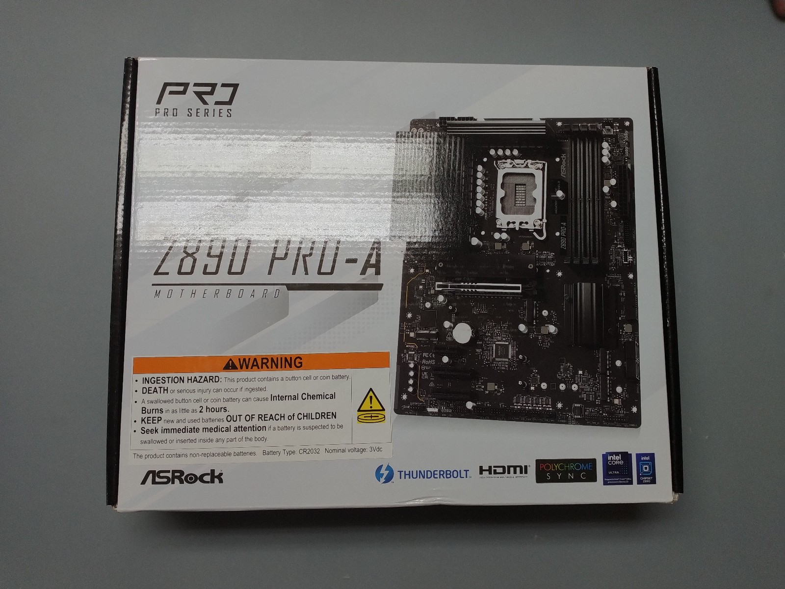 ASRock Z890 Pro-A LGA 1851 Intel Z890 SATA 6Gb/s ATX Motherboard