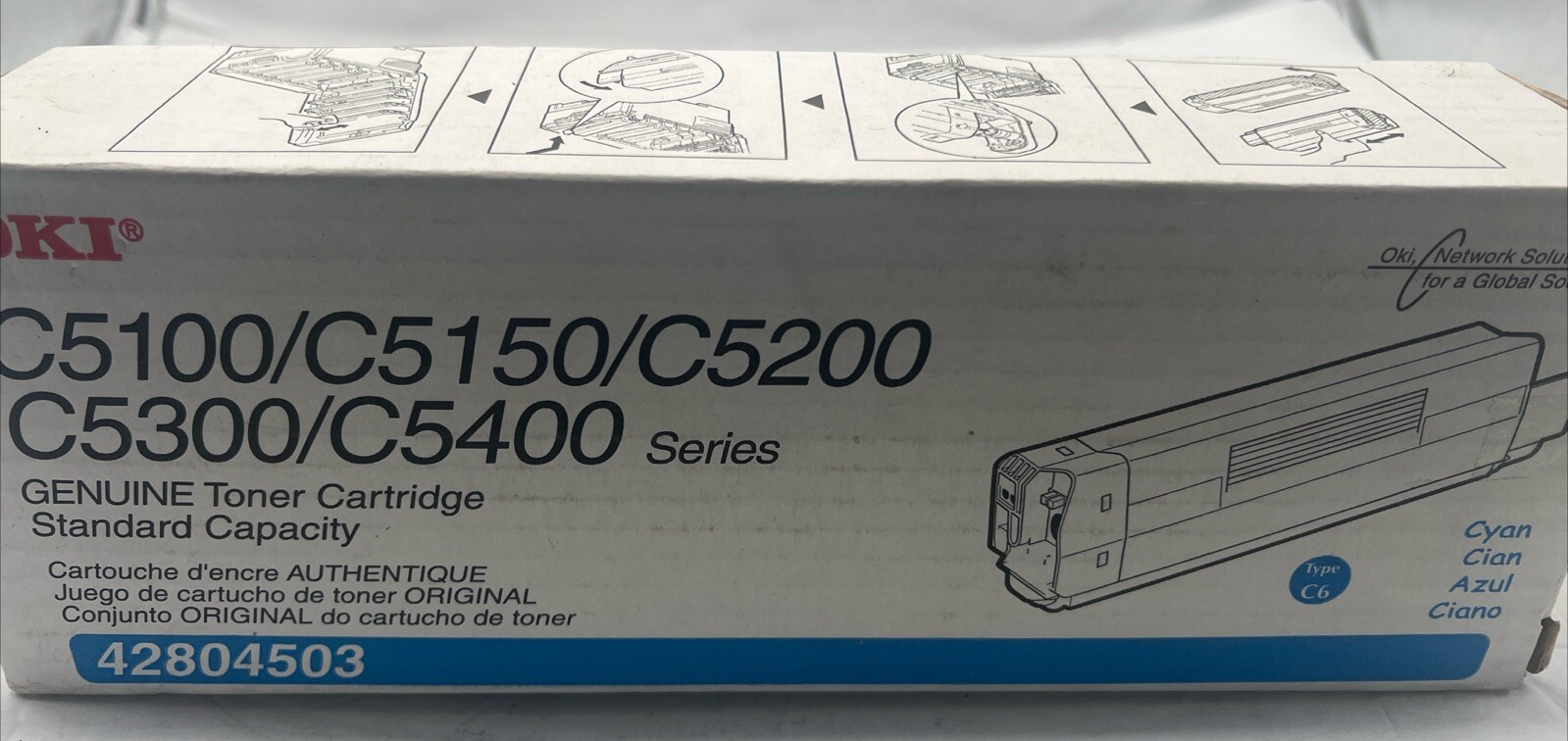 Okidata Cyan Toner Cartridge (C5100 Series) 42804503 New in Box
