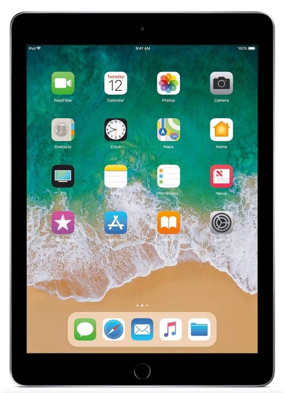 Apple iPad 9.7inch with WiFi 32GB- Space Gray + New Slim Folio Keyboard.
