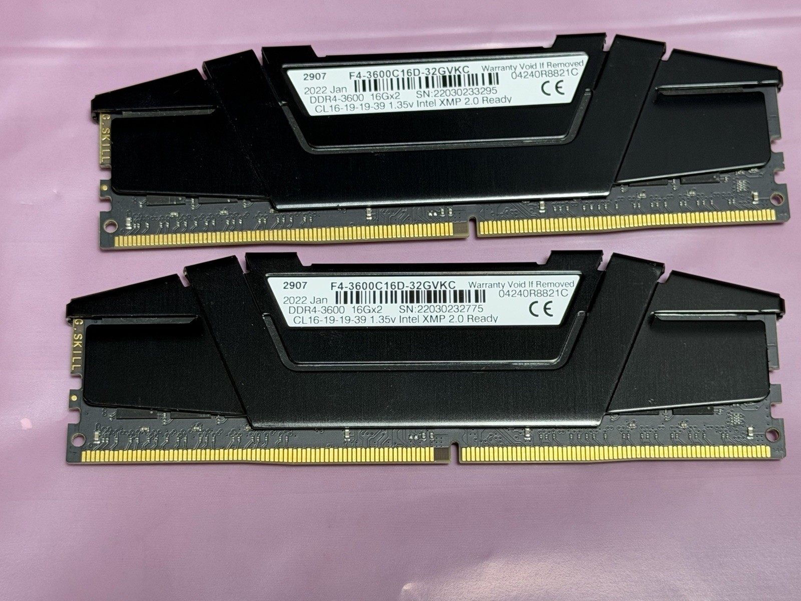 G.Skill Ripjaws V 32GB (2x16GB) DDR4-3600 CL16 Desktop RAM Kit Black