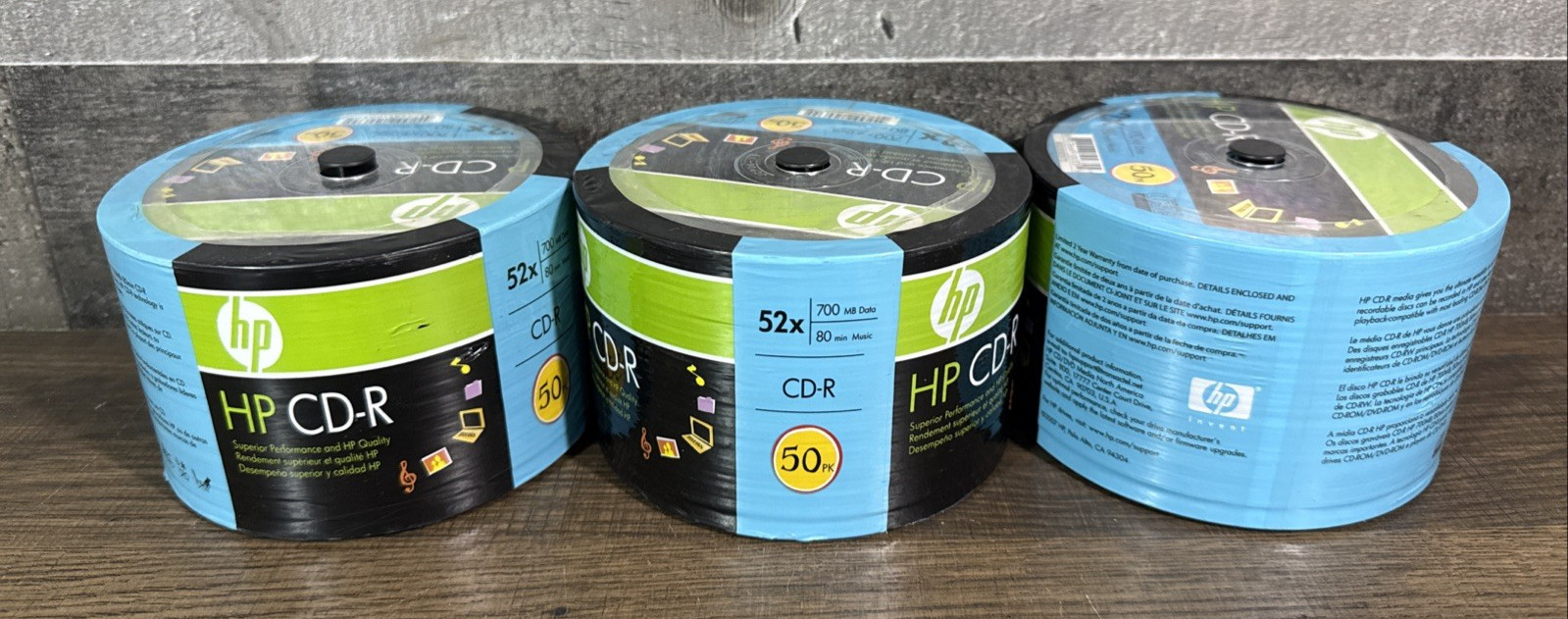 150 HP 52X CD-R /  700MB Data / 80min Music / Recordable Discs / 3x50pk Spindles