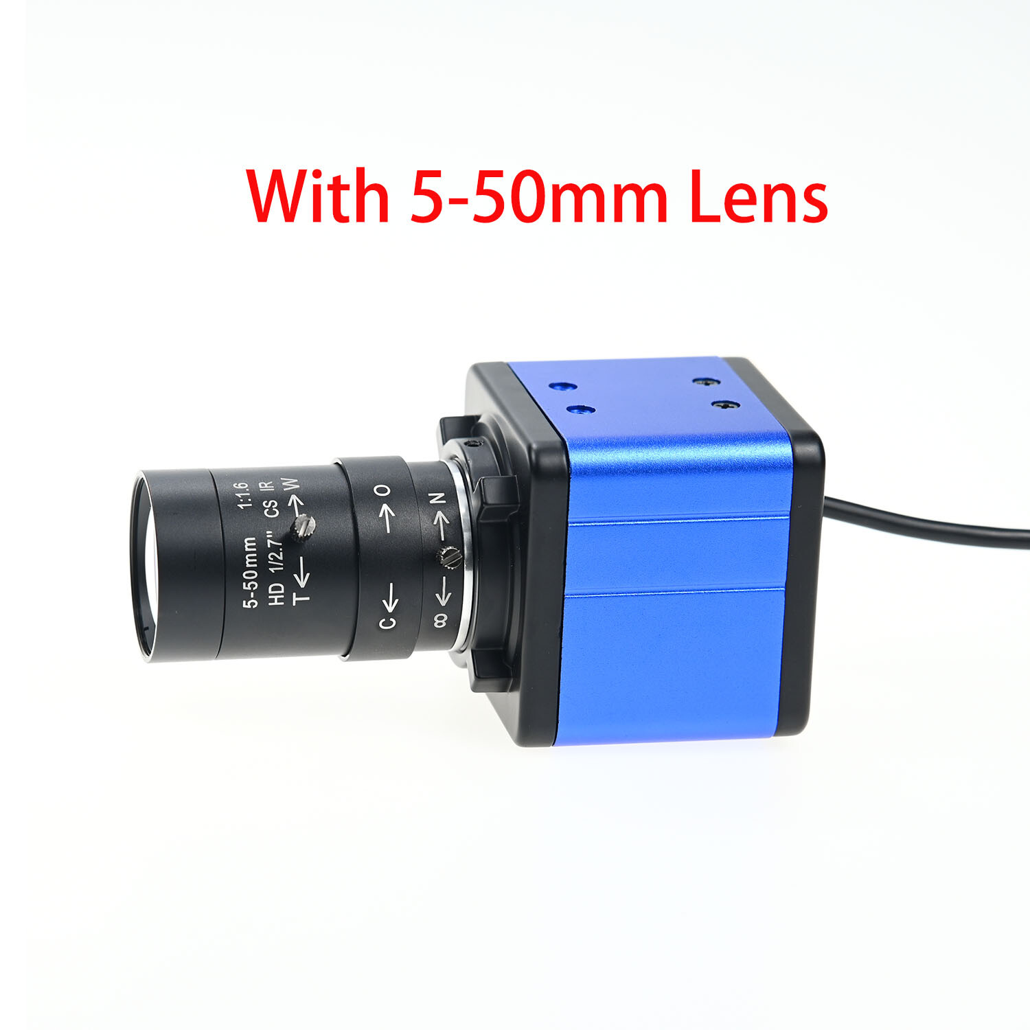 HD 4K USB Webcam IMX415, Camera With 5-50mm Varifocal CS Lens, 25fps 3840x2160