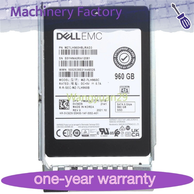 New V36D9 0V36D9 Dell EMC 960GB 6Gbps SATA RI TLC 2.5'' SSD 14/15/16G KIT