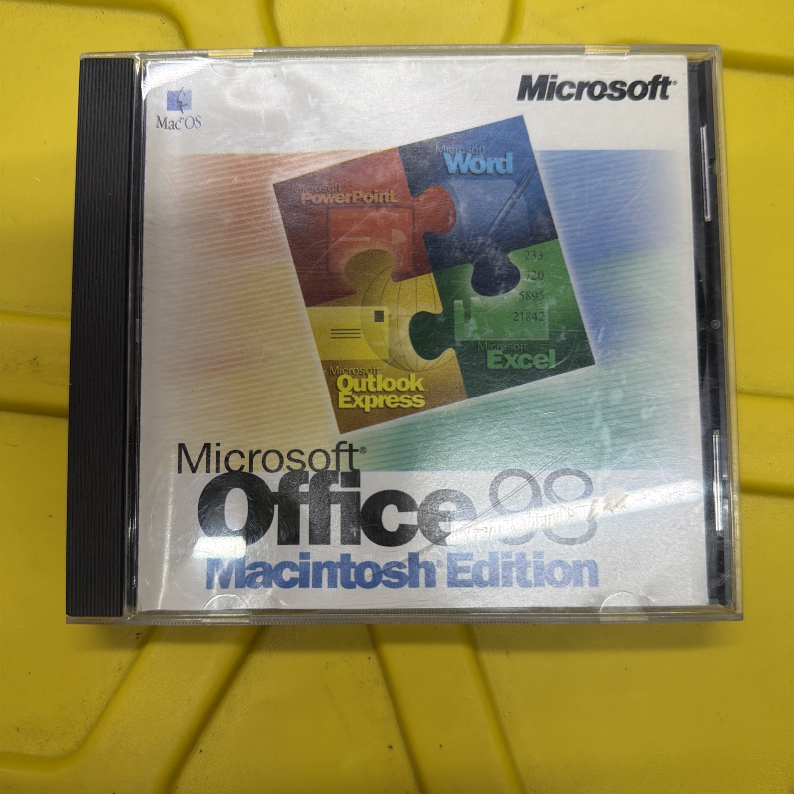 Microsoft Office 98 Macintosh Edition CD-ROM with CD Key Vintage Mac Software