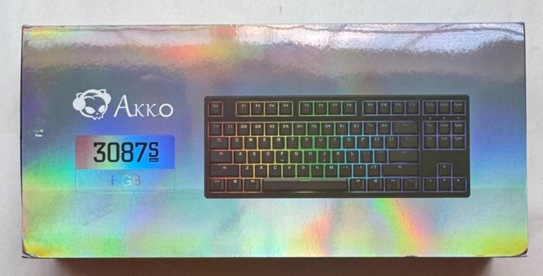 AKKO 3087S Mechanical Gaming Keyboard Cherry RGB Blue LED Rainbow Backlit -Black