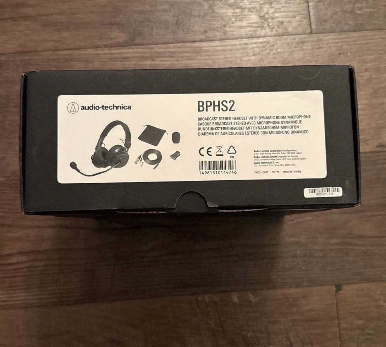 Audio-Technica BPHS2 Wired Stereo Broadcast Headset Boom Mic